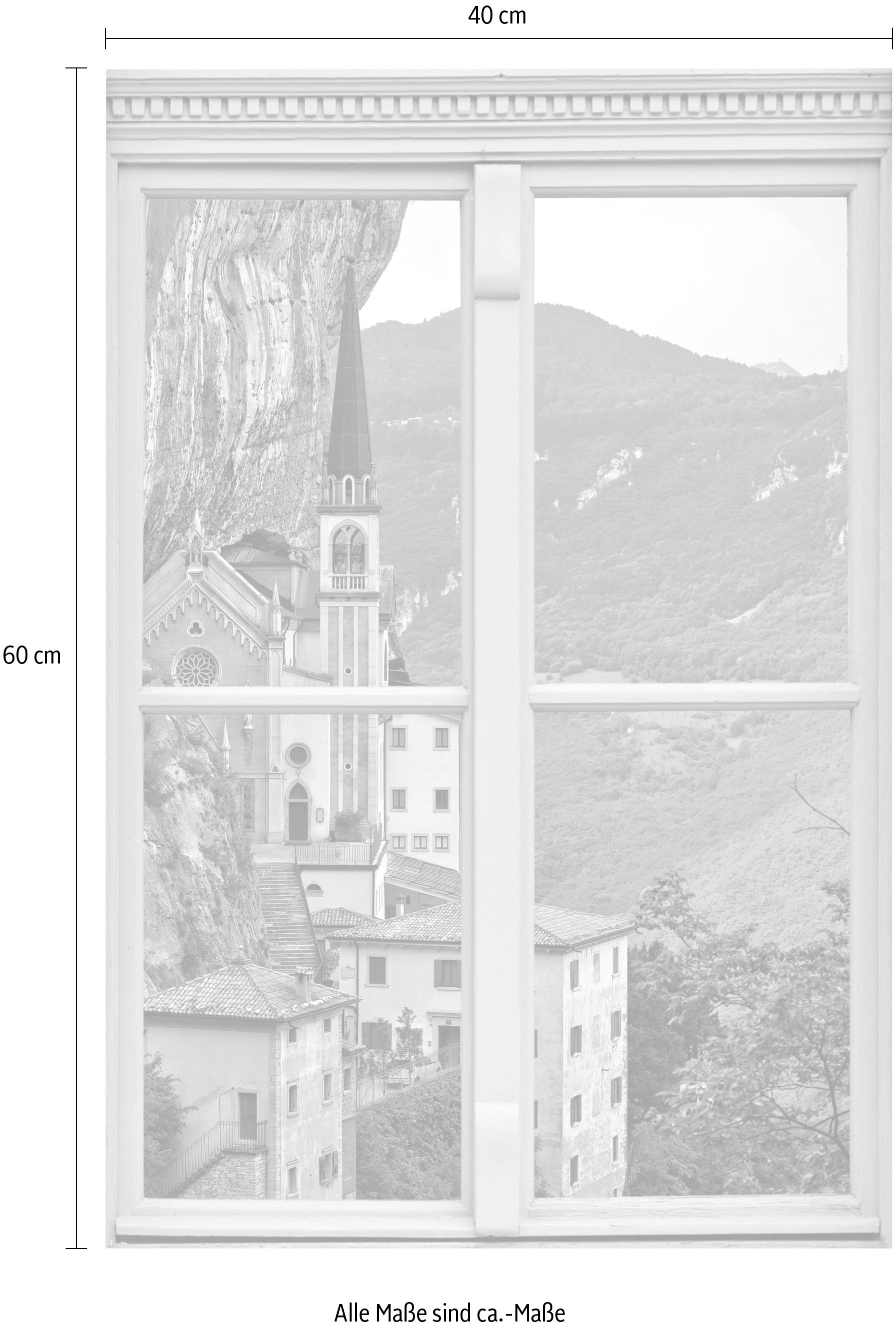 queence Wandsticker »Kirche« Wandsticker, Wandbild, selbstklebend, 3D, Fens günstig online kaufen