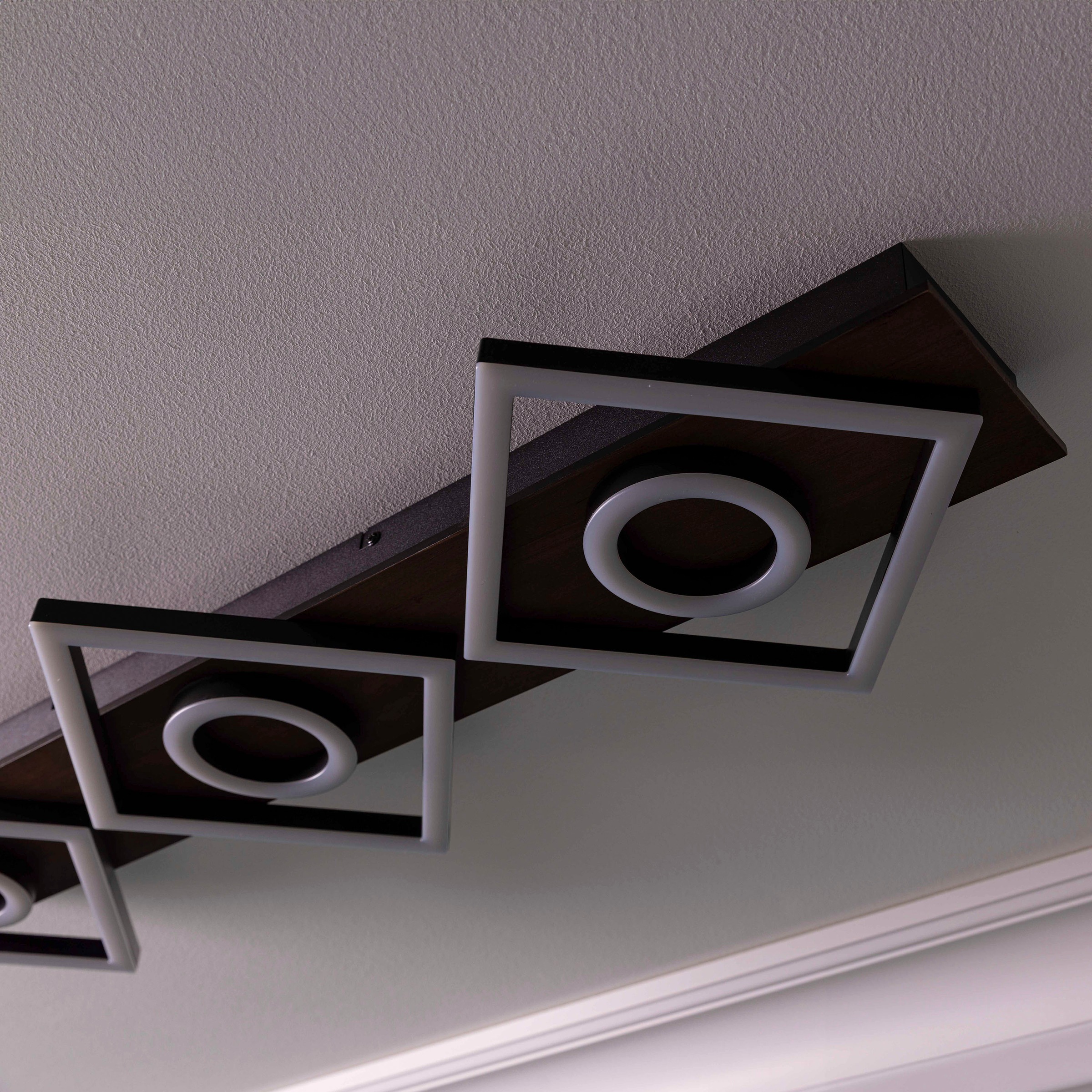 Brilliant LED Deckenleuchte »Maureen«, 88 x 28 cm, 3900 lm, 3-Stufen-dimmbar, 3000 K, Metall/Holz