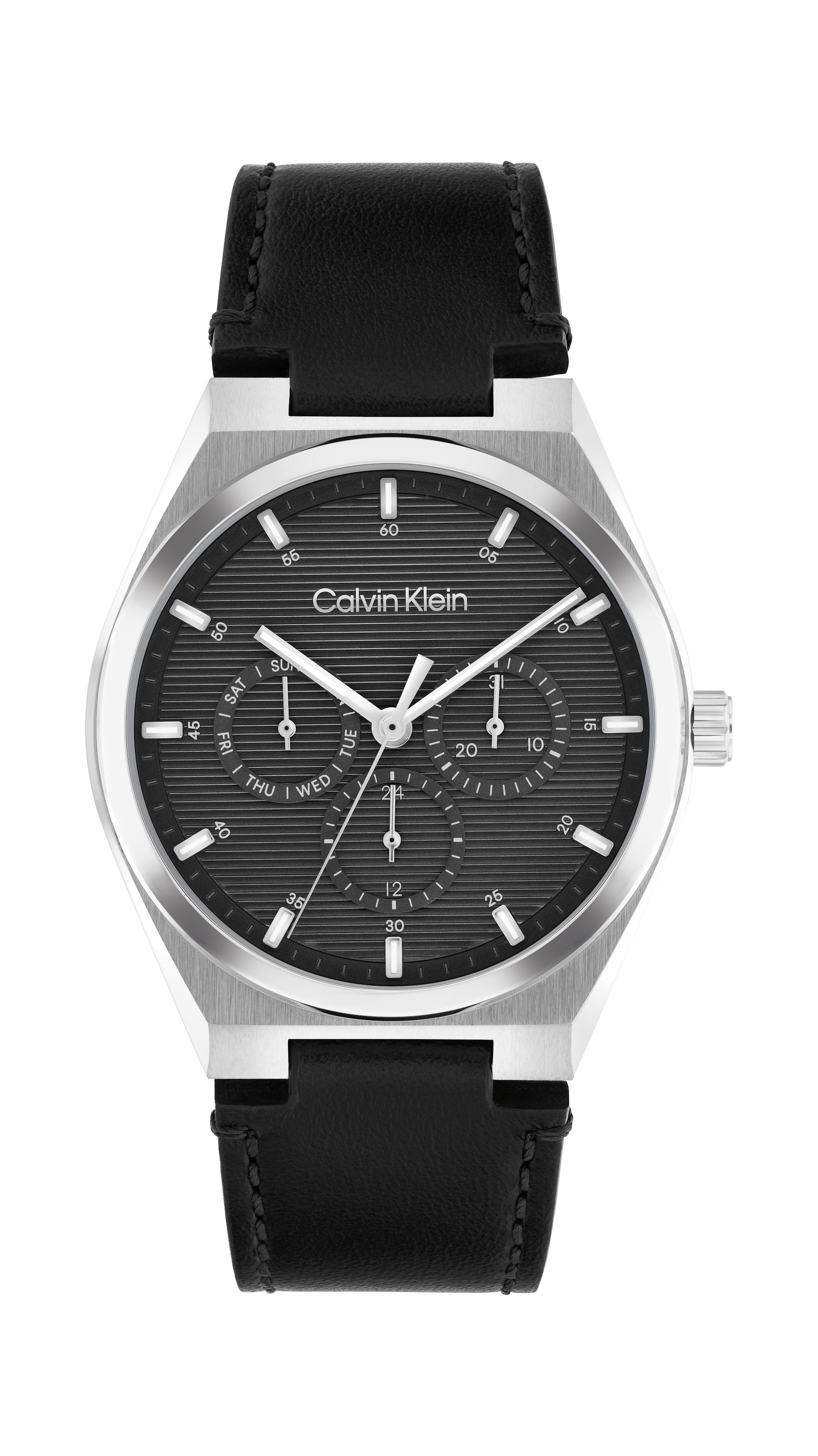 Calvin Klein Multifunktionsuhr »CK MOTION« Quarzuhr, Armbanduhr, Damenuhr, Herrenuhr, Lederarmband, analog