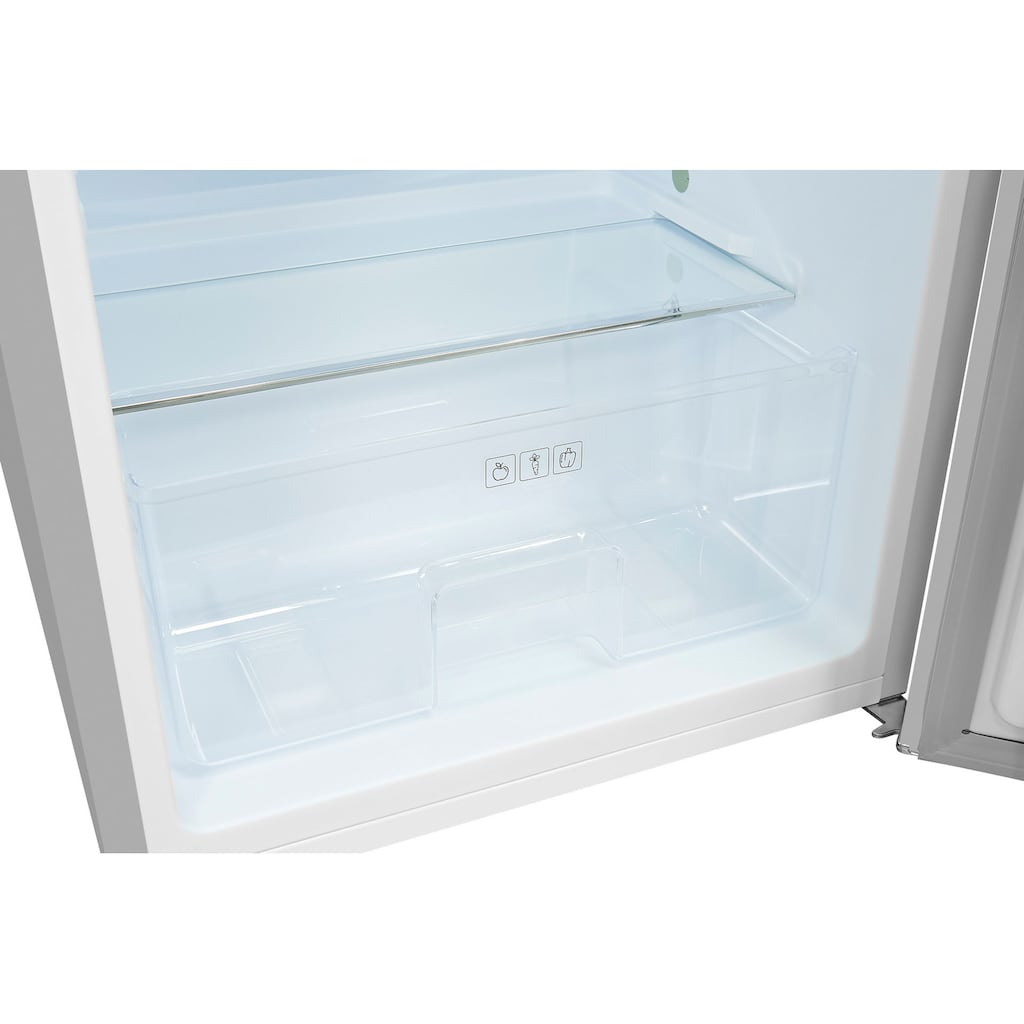 exquisit Kühlschrank »RKS120-V-H-160F«, RKS120-V-H-160F grau, 89,5 cm hoch, 55 cm breit