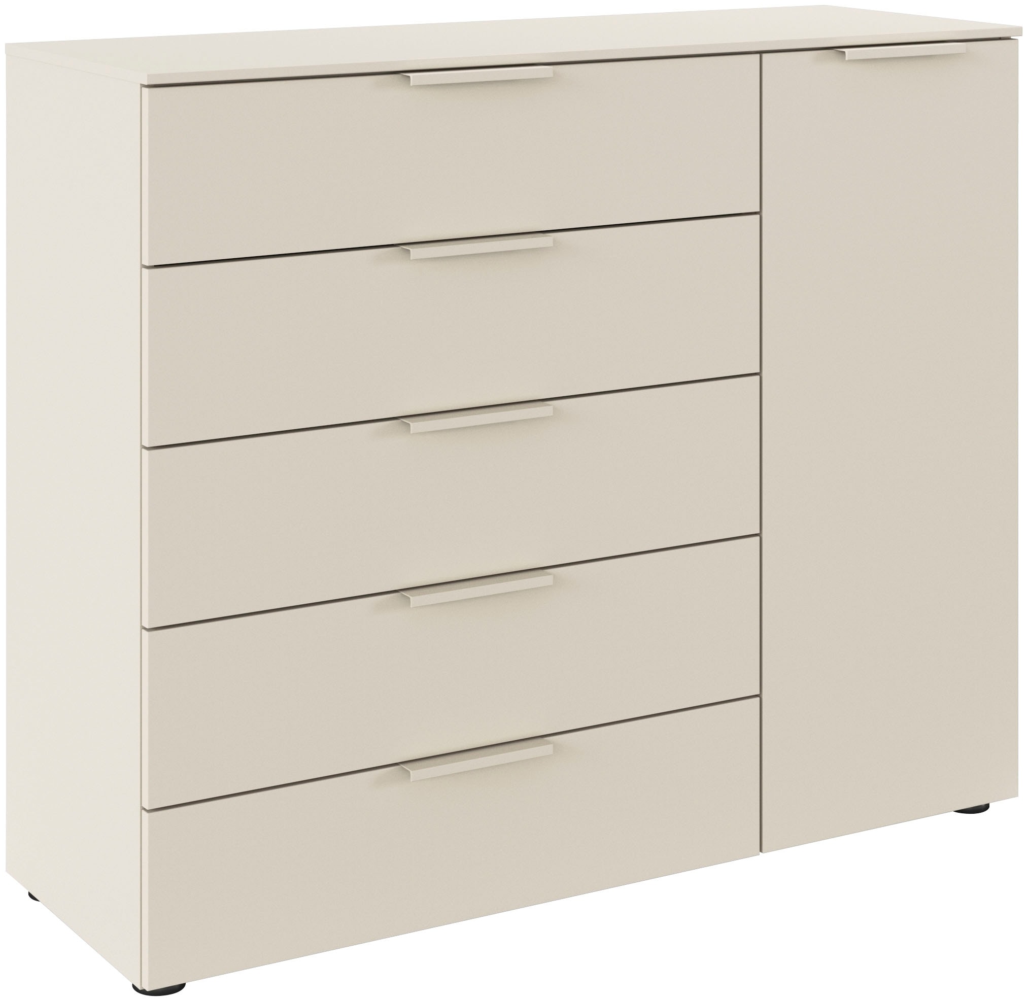 rauch Schubkastenkommode »Kommode Türkommode Sideboard Kombikommode FLIPP« Breite 120 cm mit 2 Einlegeböden,  1-türig mit  5 Schubladen und Soft-Close-Funktion