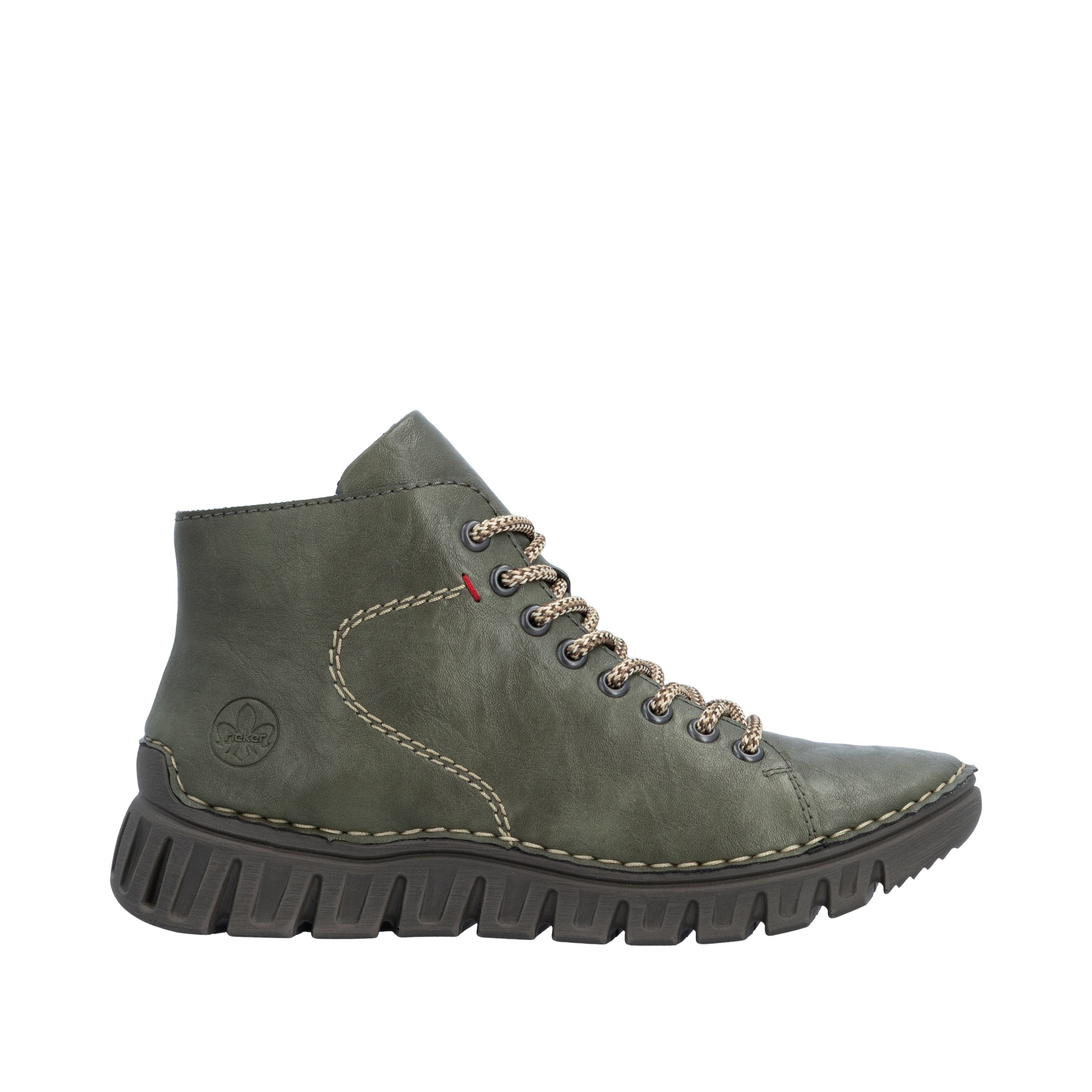 Rieker Schnürboots  Casual-Boots, Stiefelette, Plateauboots mit Kontrastnähten