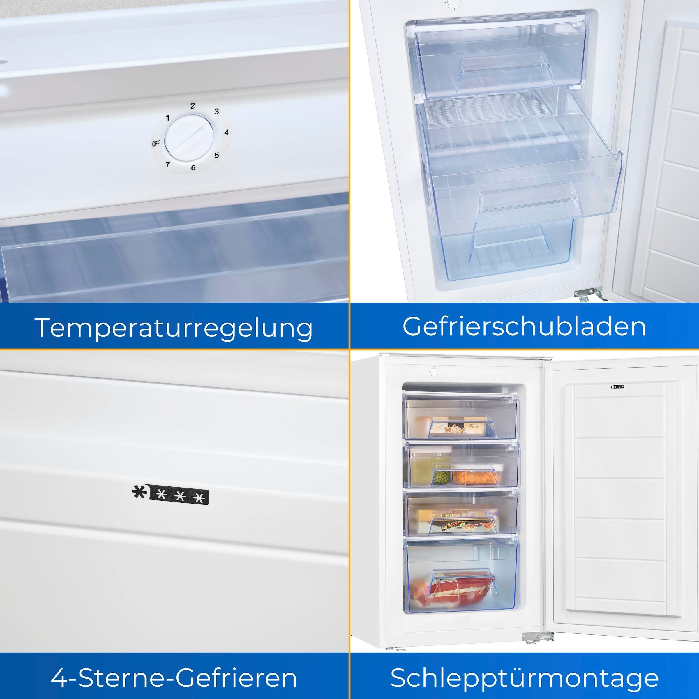 exquisit Einbaugefrierschrank »EGS101-080E«, 87,1 cm hoch, 54 cm breit