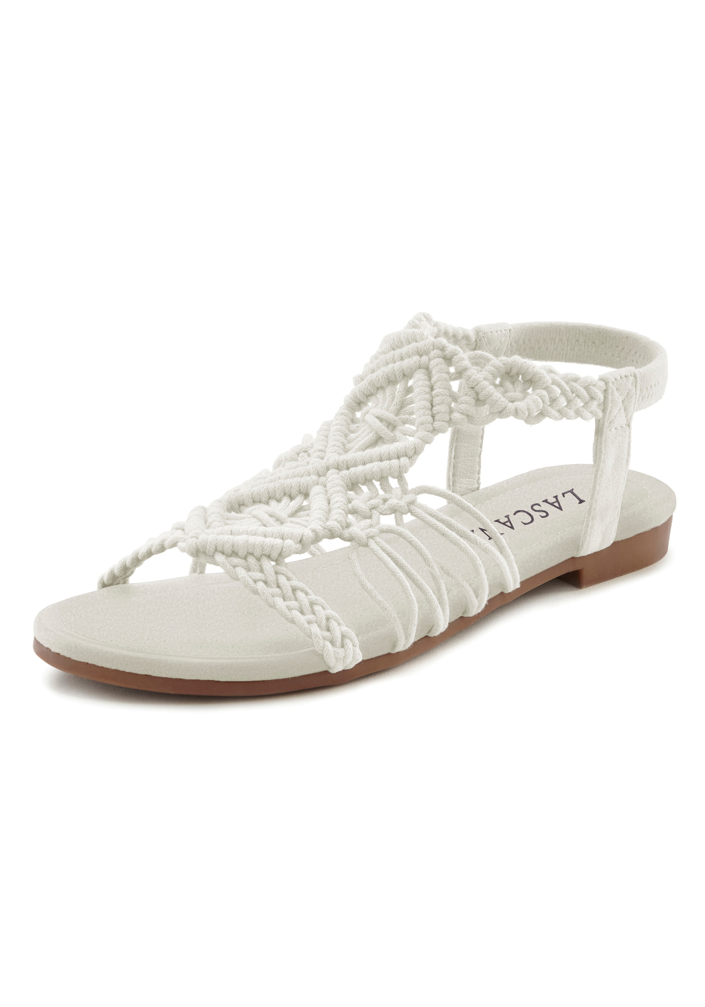 LASCANA Sandale »Sommerschuh«  Sandalette, Sommerschuh mit elastischem Riemchen VEGAN