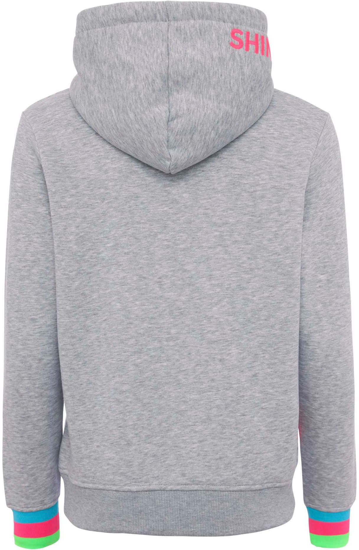 Zwillingsherz Hoodie »Always Happy«, mit Smiley Aufdruck aus Frottee und Neon Details