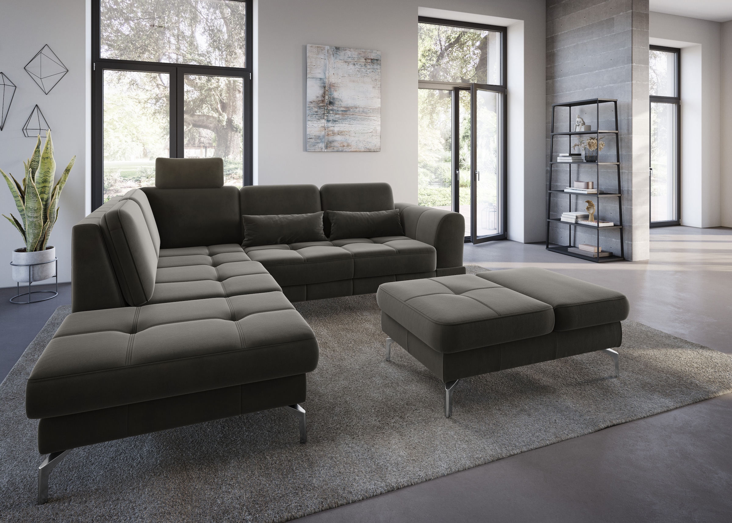 sit&more Ecksofa »Bendigo L-Form«, inklusive Sitztiefenverstellung, Bodenfr günstig online kaufen