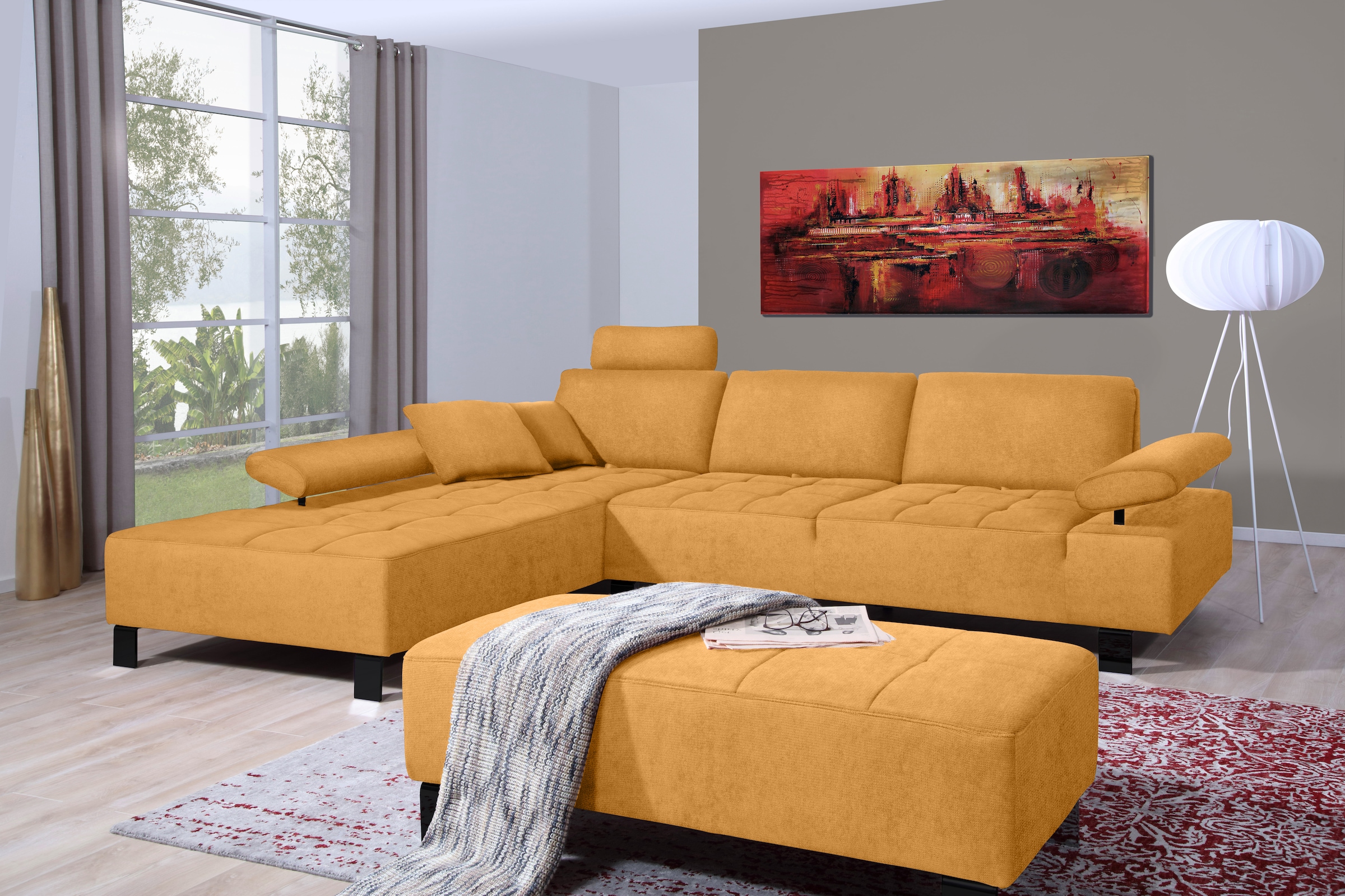 alina Ecksofa »Royce«, inklusive Sitztiefenverstellung, 296 cm breit