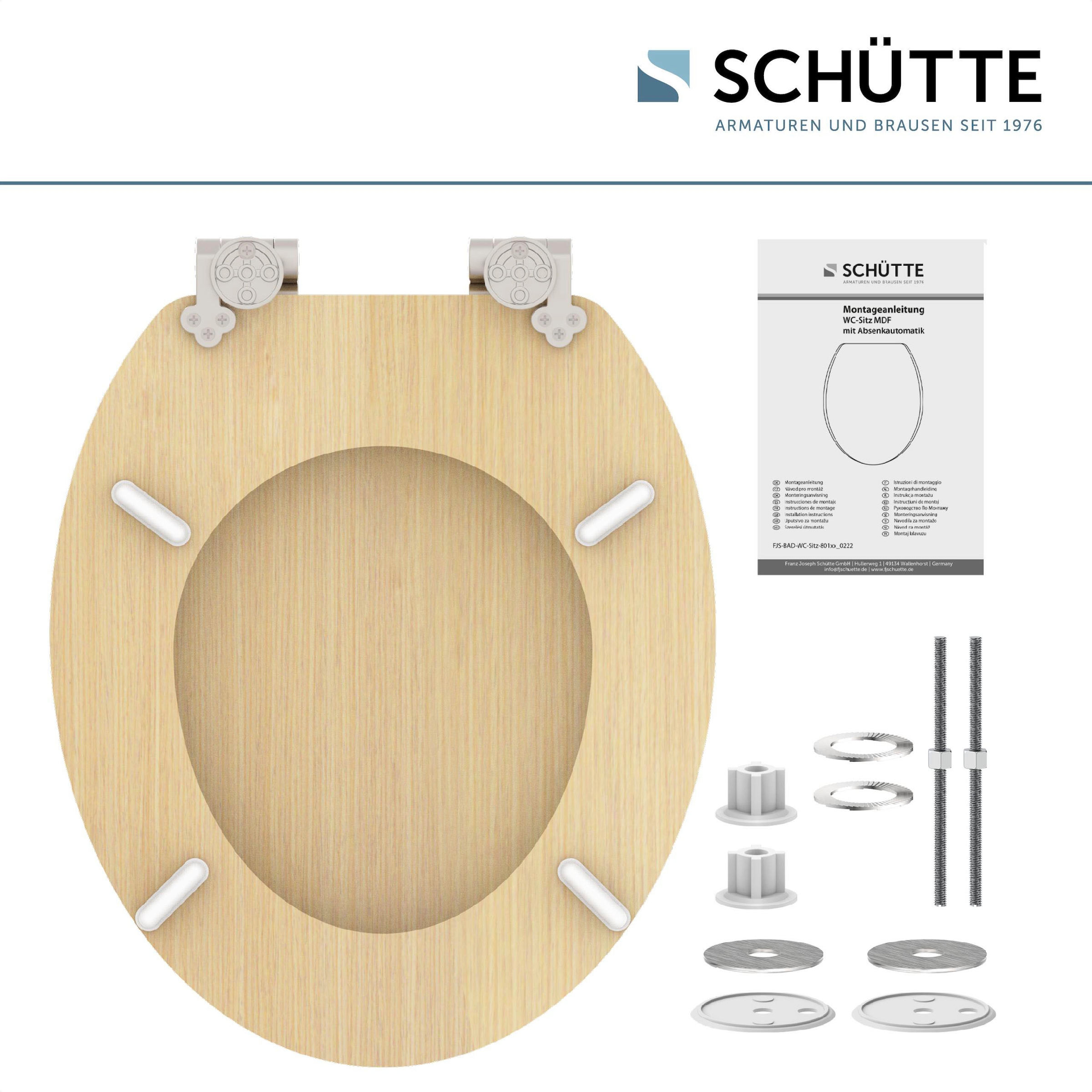 Schütte WC-Sitz »NATURAL WOOD«, Toilettendeckel, mit Absenkautomatik