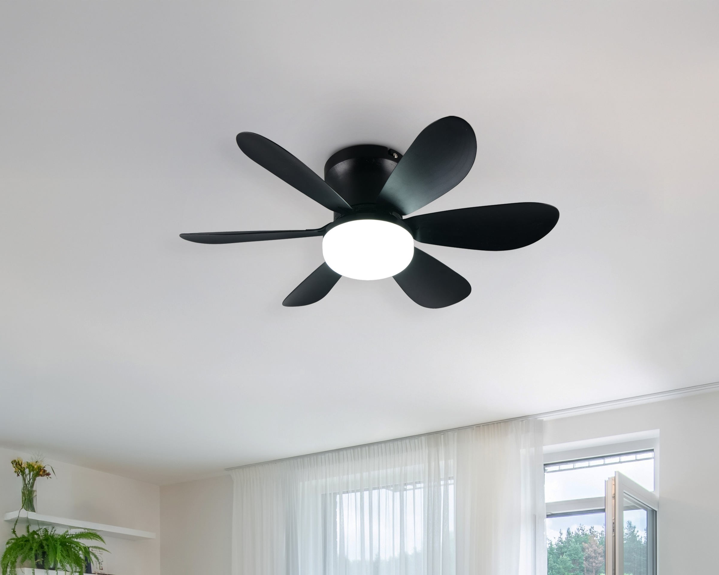 REALITY Leuchten LED Deckenleuchte »LUND mit Ventilator, Deckenventilator m günstig online kaufen