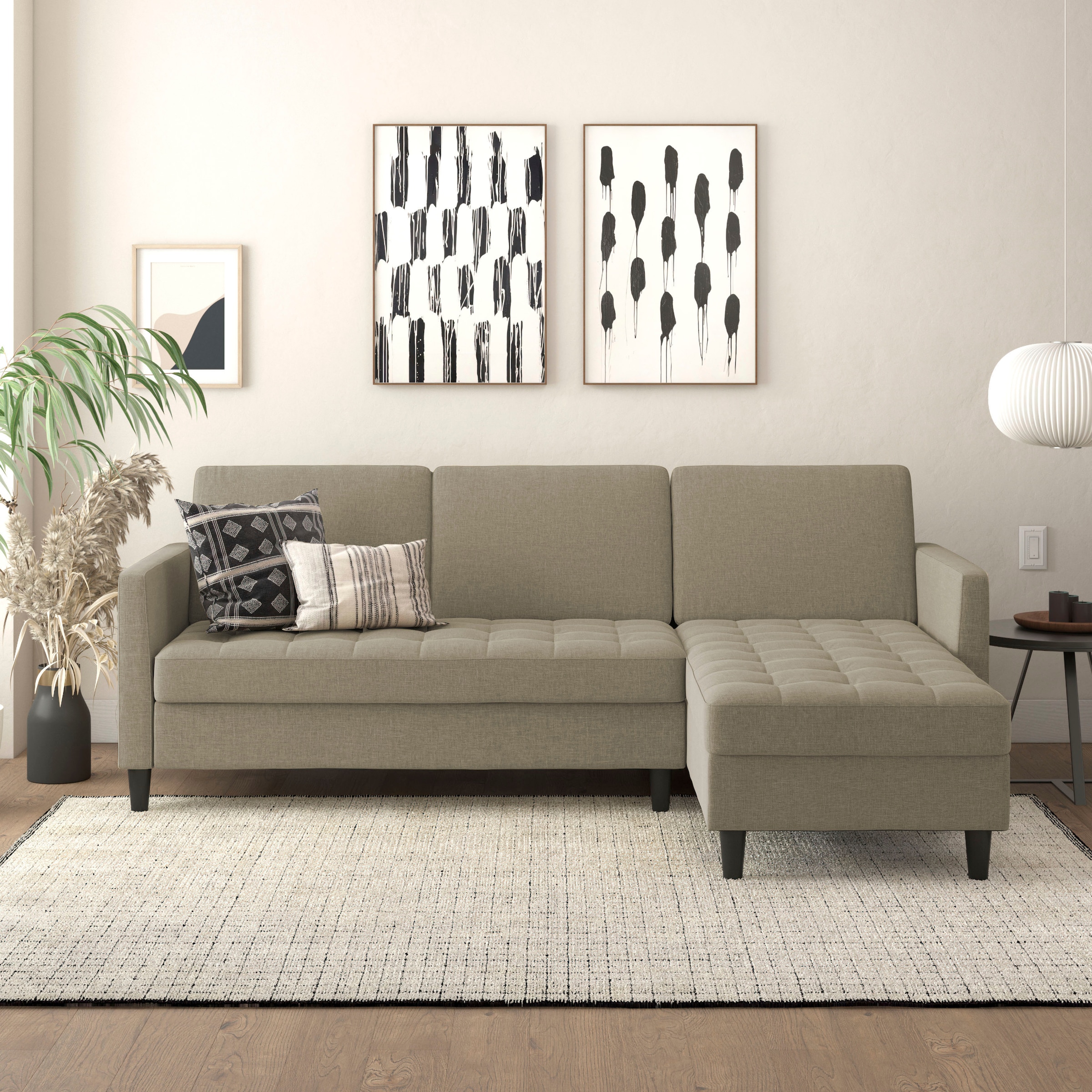 Dorel Home Ecksofa »Presley, L-Form,«, Ecksofa mit Bett-Funktion und Staura günstig online kaufen