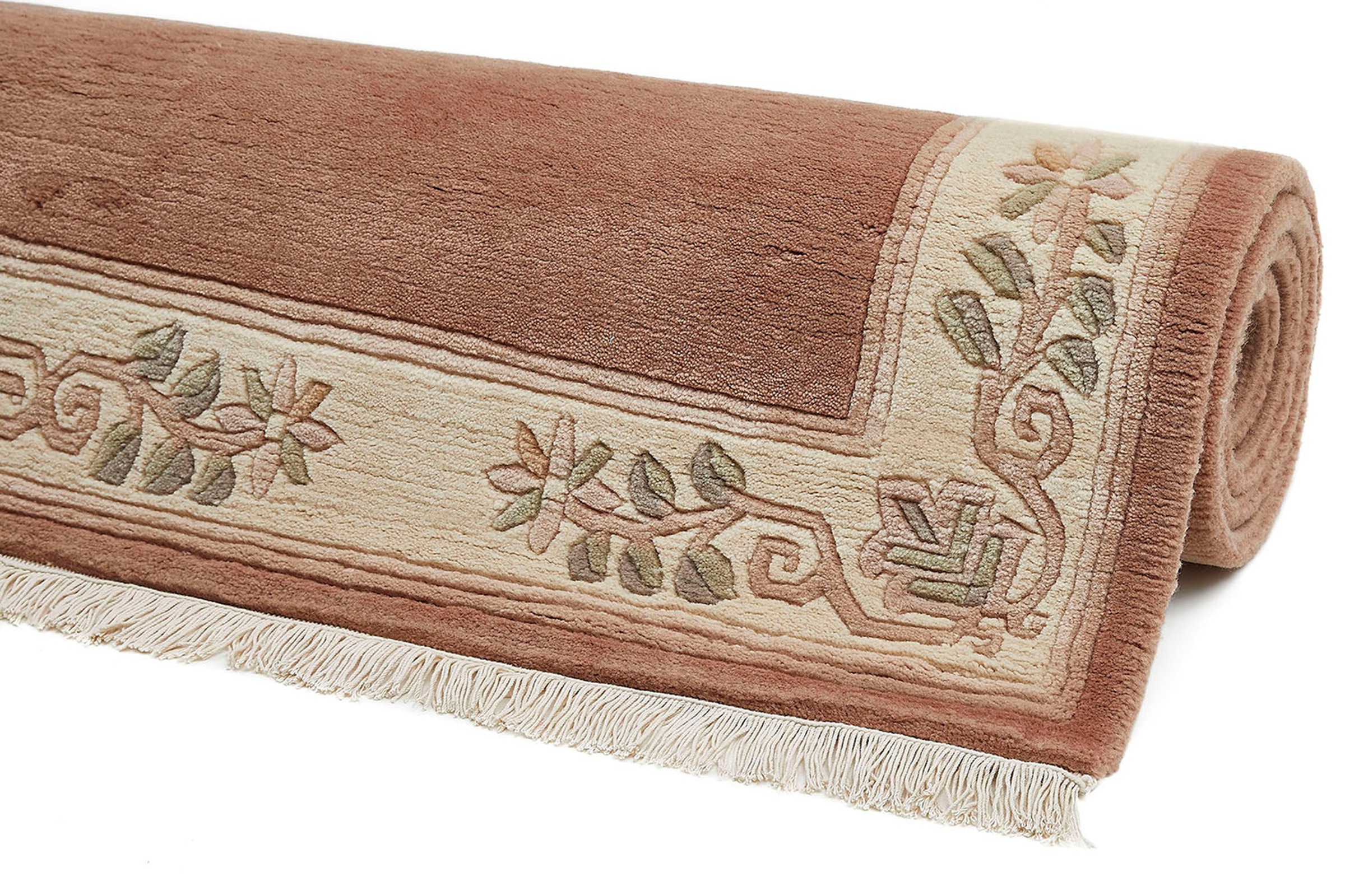 LUXOR living Wollteppich »Adour«, rechteckig, 18 mm Höhe, reine Wolle, handgeknüpft, mit Bordüre und Fransen, Wohnzimmer