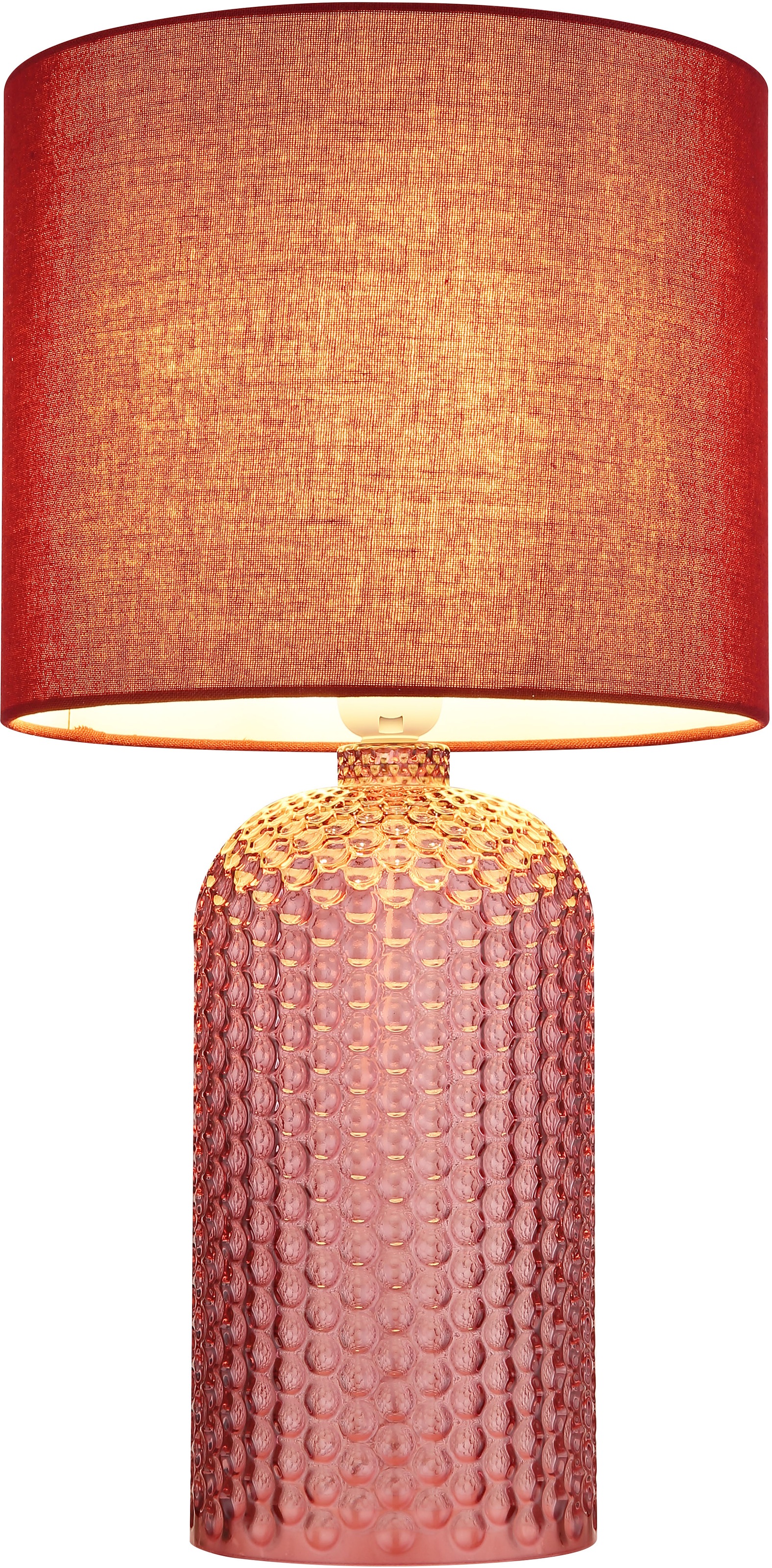 GLOBO LIGHTING Tischleuchte »SOFIA«, Leuchtmittel E27 | ohne Leuchtmittel, Tischlampe/rot/Wohnzimmer/Flur/Schlafzimmer