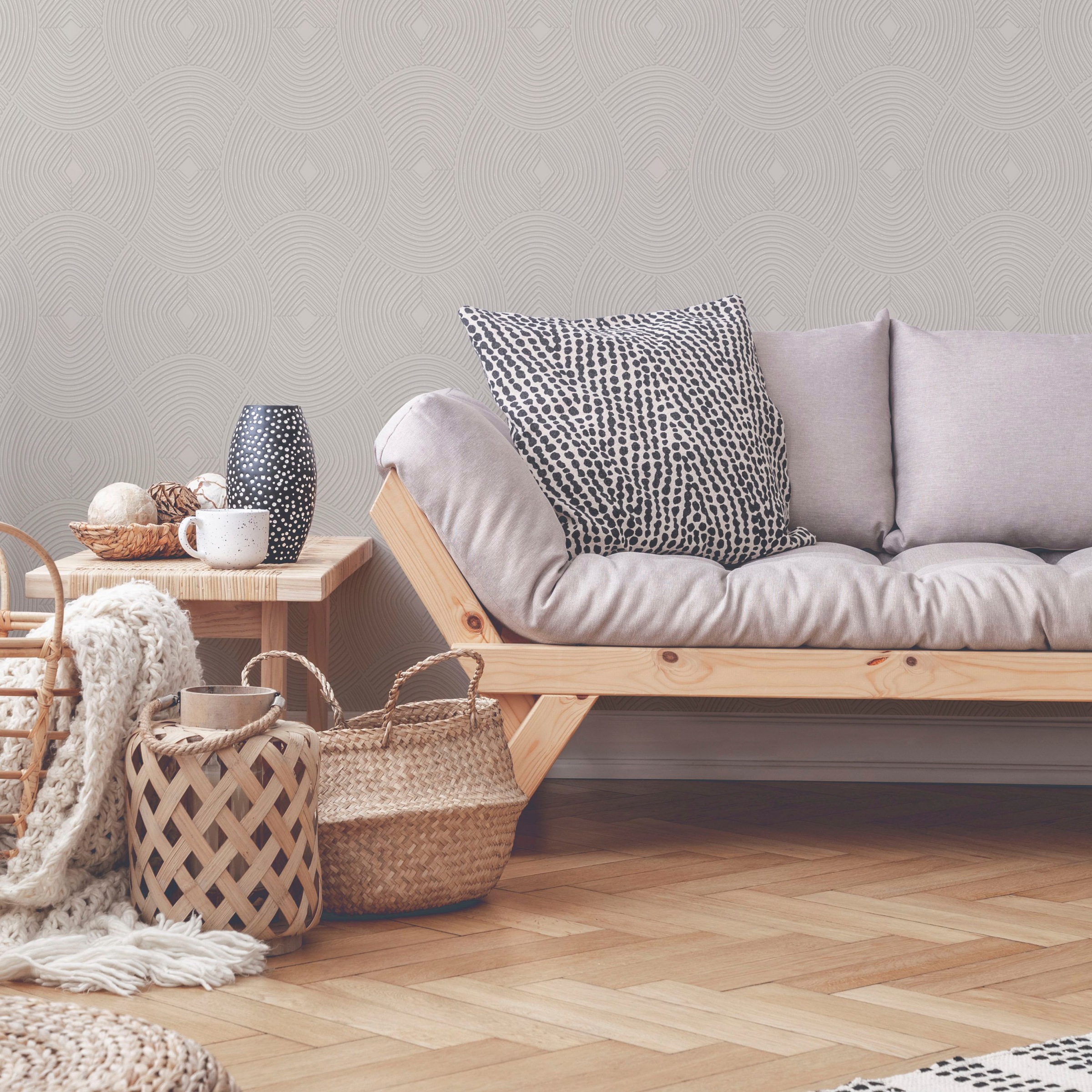 Boutique Vliestapete »Ulterior« geometrisch Grau - 10mx52cm