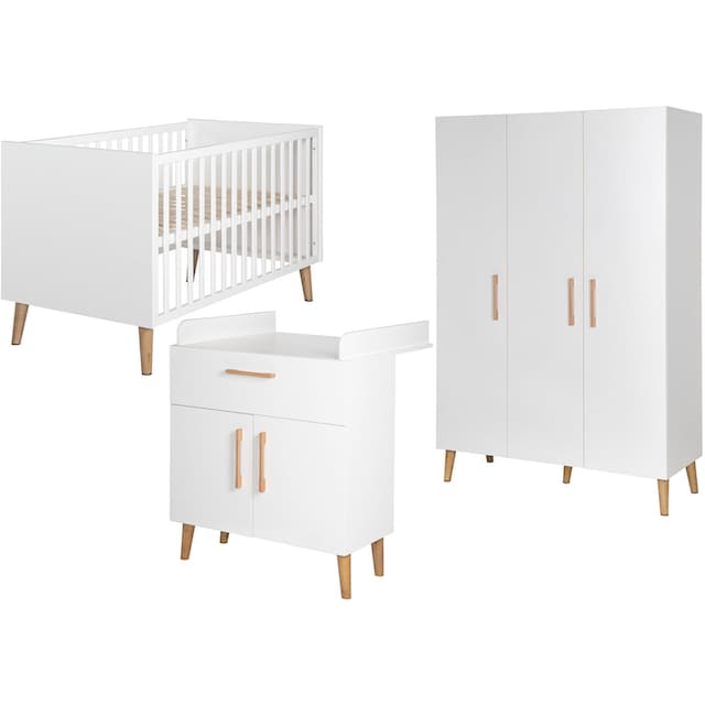 roba® Babyzimmer-Komplettset »Mick«, (Set, 3 St., Kinderbett, Schrank,  Wickelkommode), mit Kinderbett, Schrank und Wickelkommode; Made in Europe  auf Raten bestellen