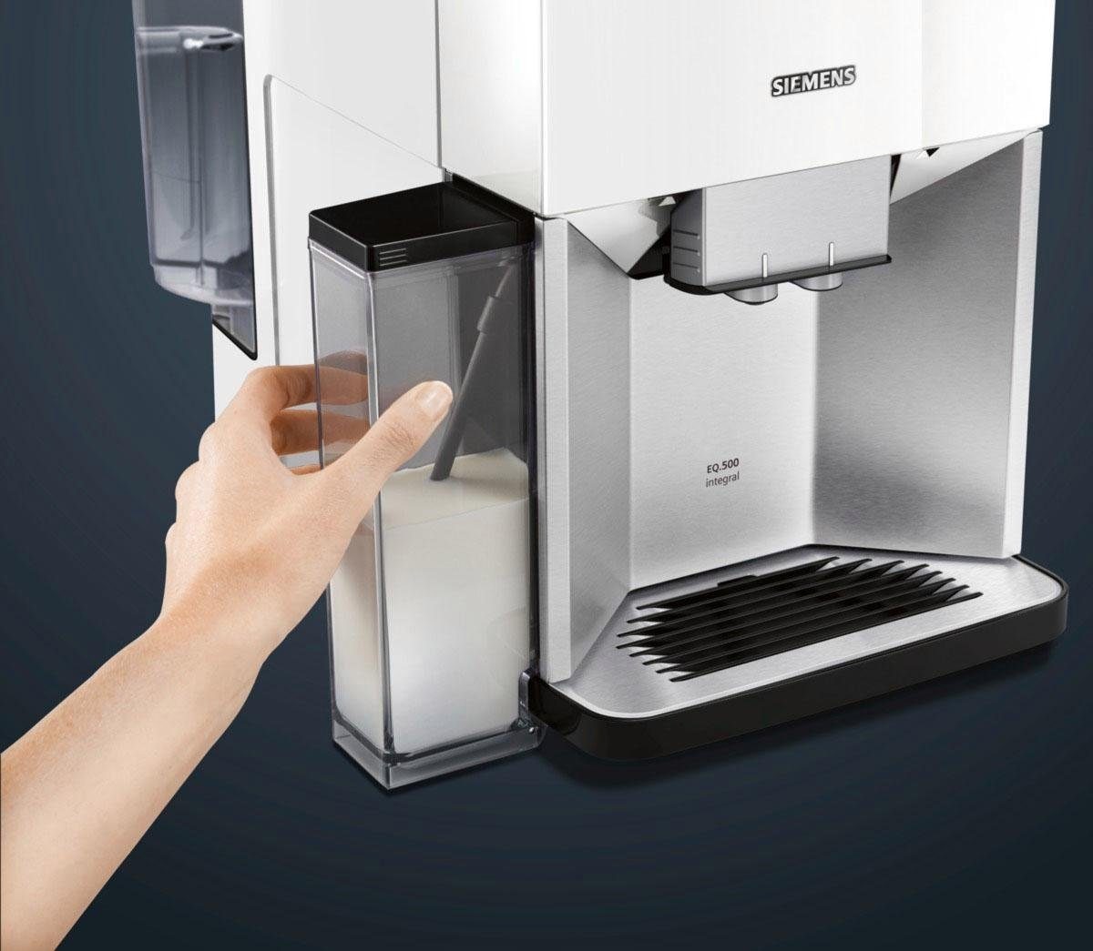 3. Bild von SIEMENS Kaffeevollautomat »EQ.500 integral TQ507D02«, einfache Bedienung, integrierter Milchbehälter, 2 Tassen gleichzeitig