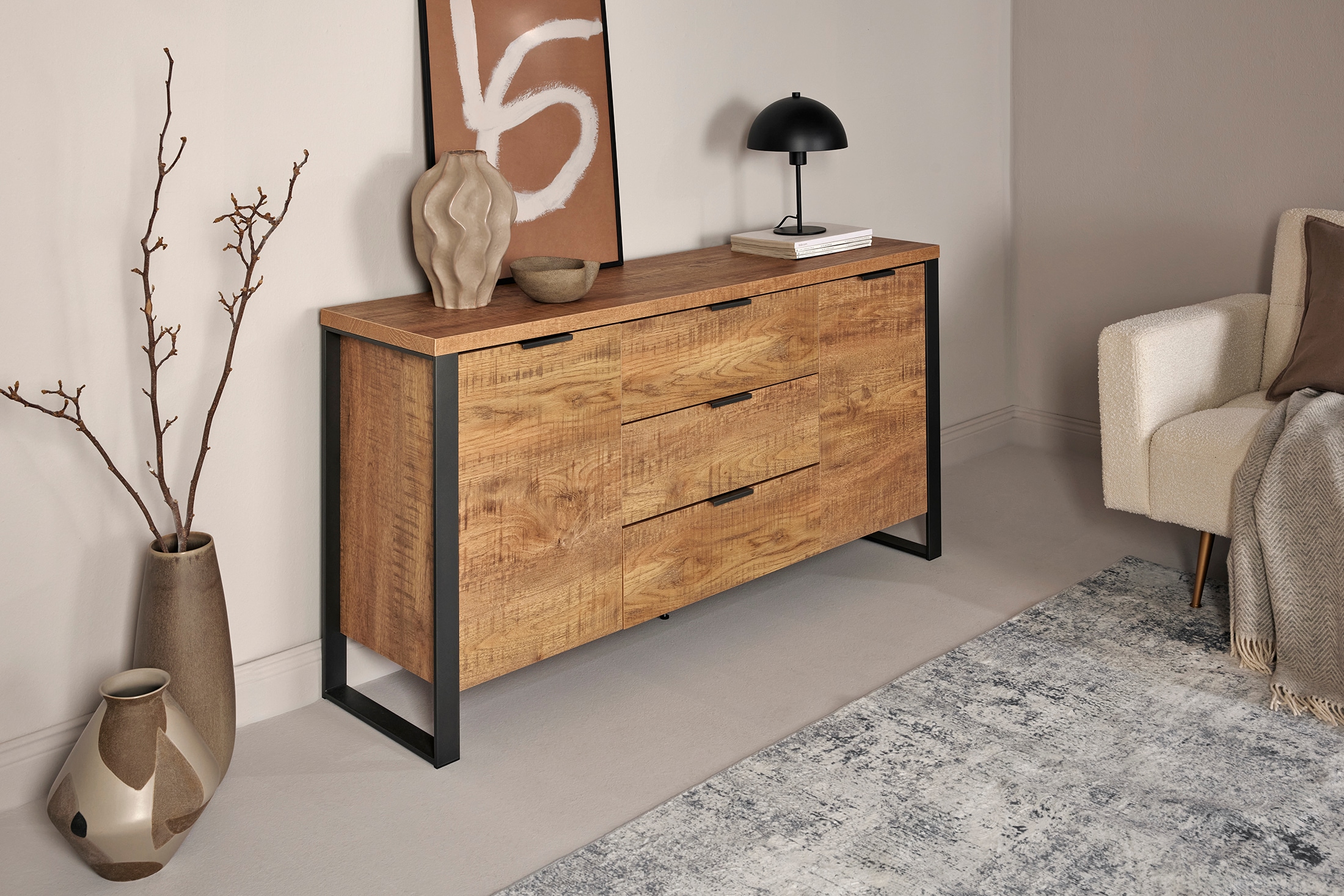 Jahnke Sideboard »LOOP SB 150«, (1 St.), mit 2 Türen + 3 Schubladen, Breite ca. 150 cm