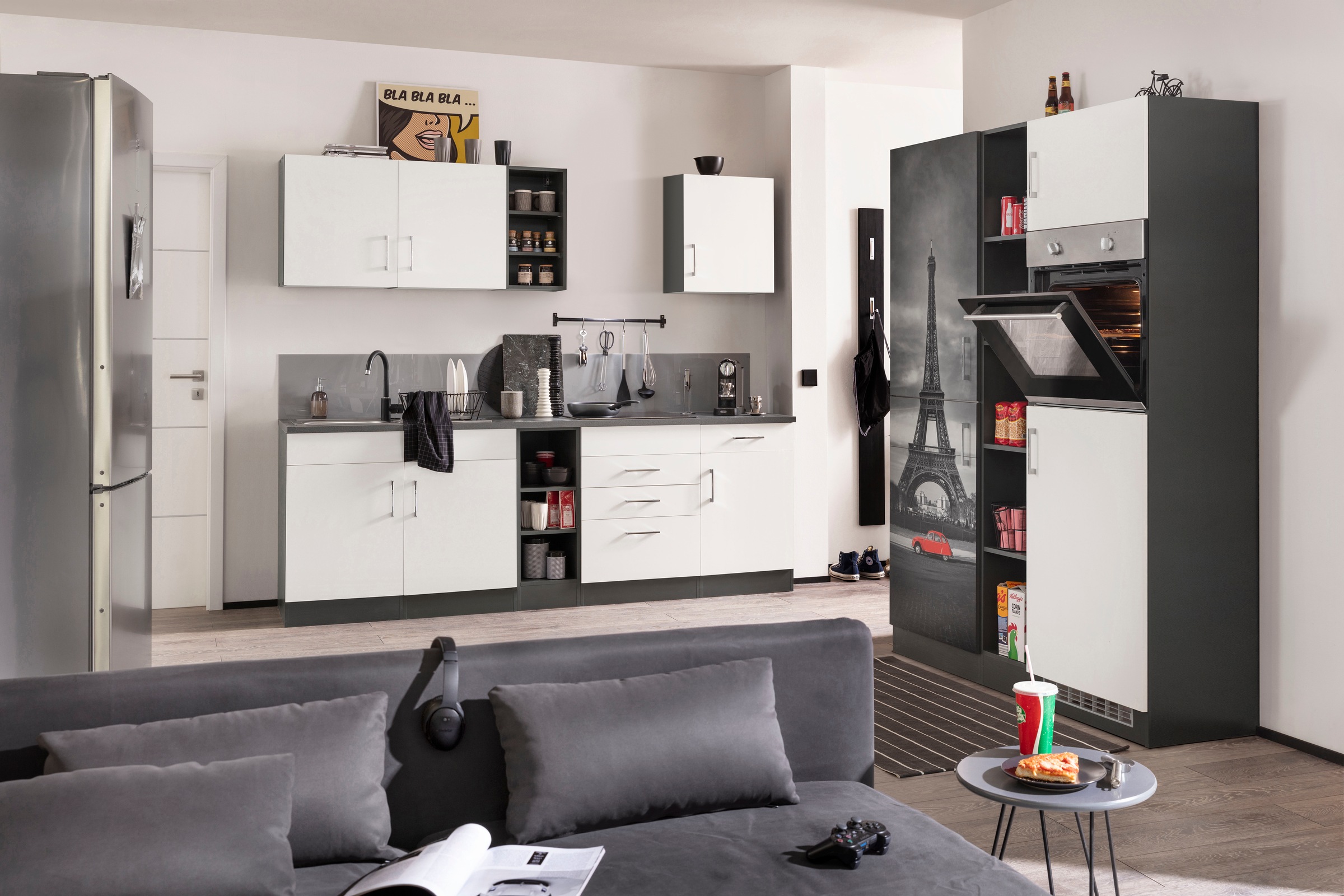 KOCHSTATION Küchenzeile »KS-Paris – Küchen mit einzigartigen Fotomotiven au günstig online kaufen