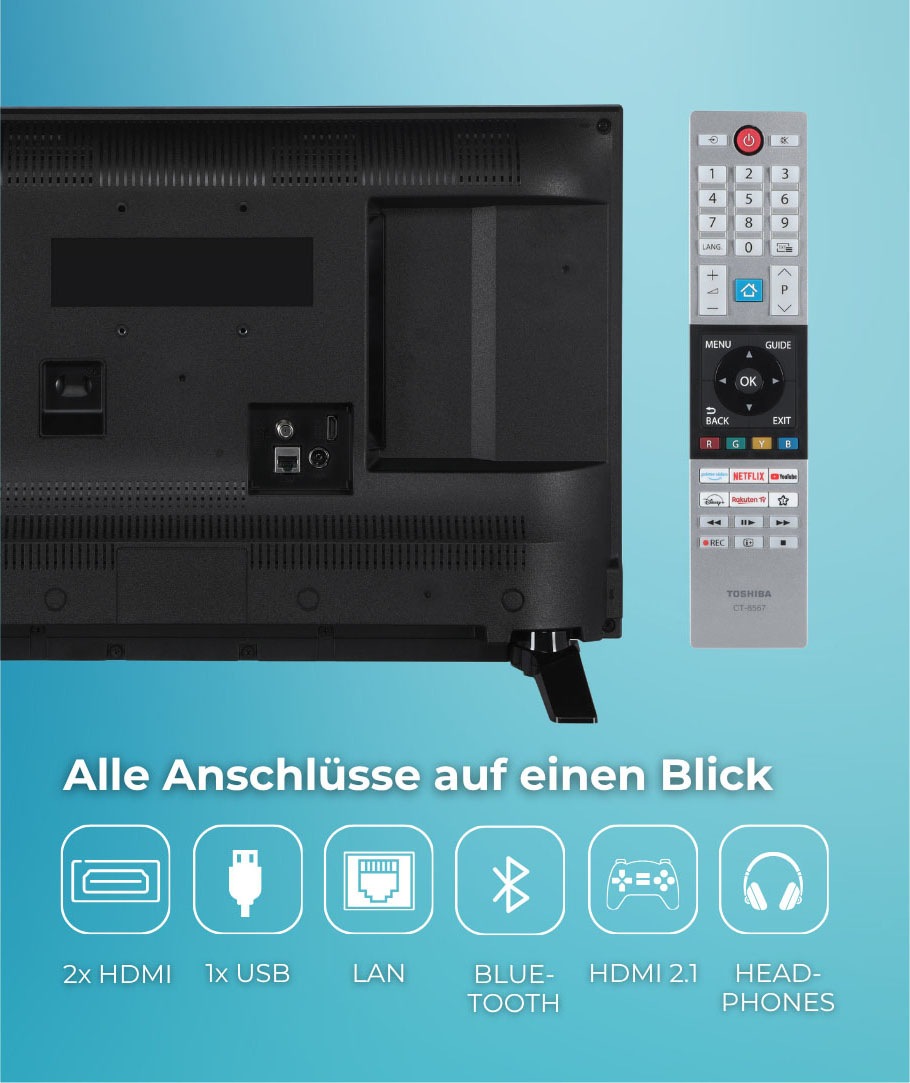 Toshiba LED-Fernseher »24WV2F63DA« 60 cm/24 ″ HD ready Smart-TV