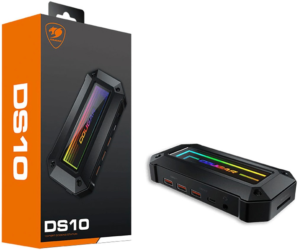 COUGAR Laptop-Dockingstation »DS10« SD-Kartenleser Schwarz Umfangreiche Anwendung: Max. 100 W für Komfort
