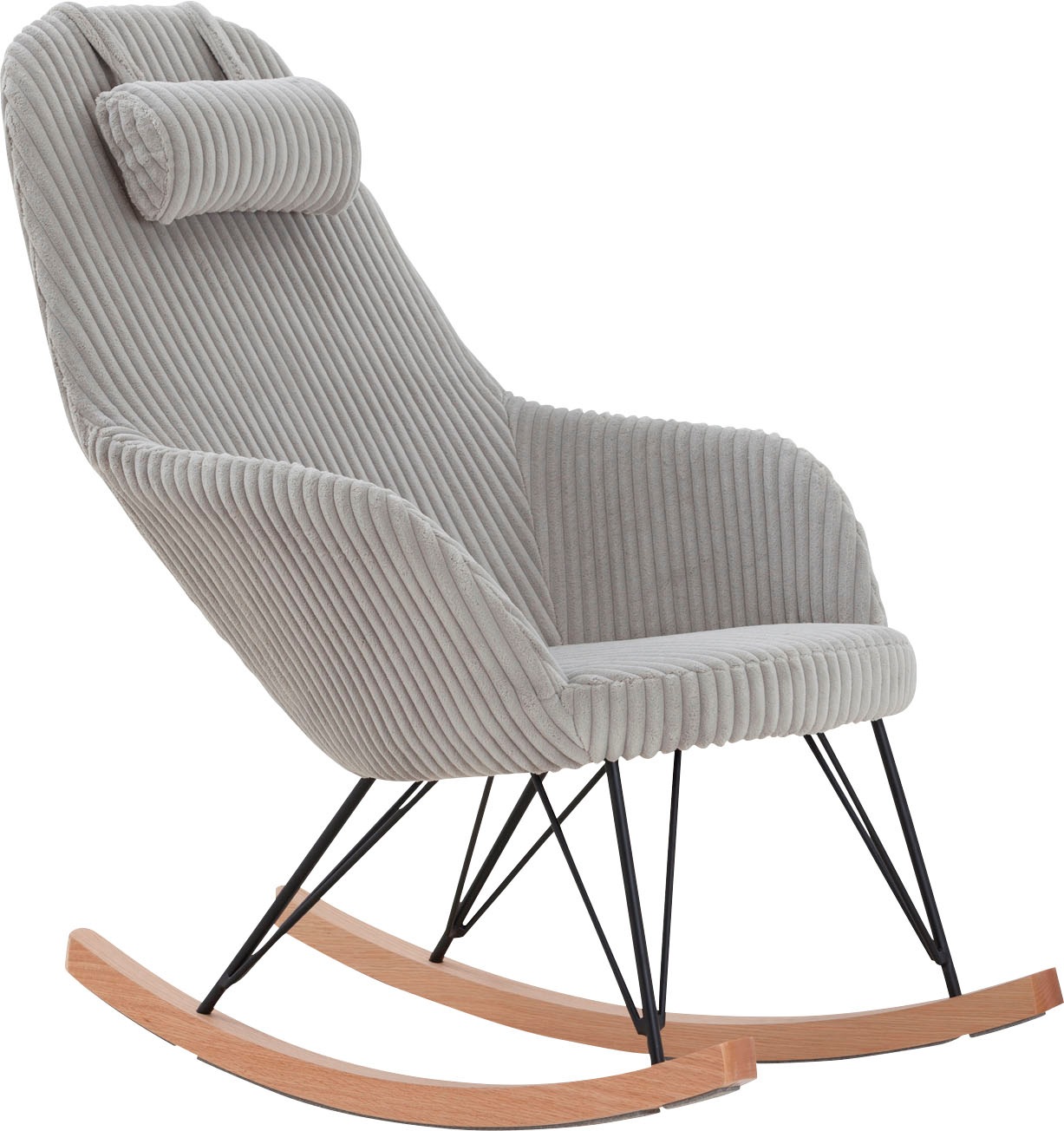 SalesFever Schaukelstuhl »Entspannung pur« () Bezug in moderner Cord-Optik günstig online kaufen