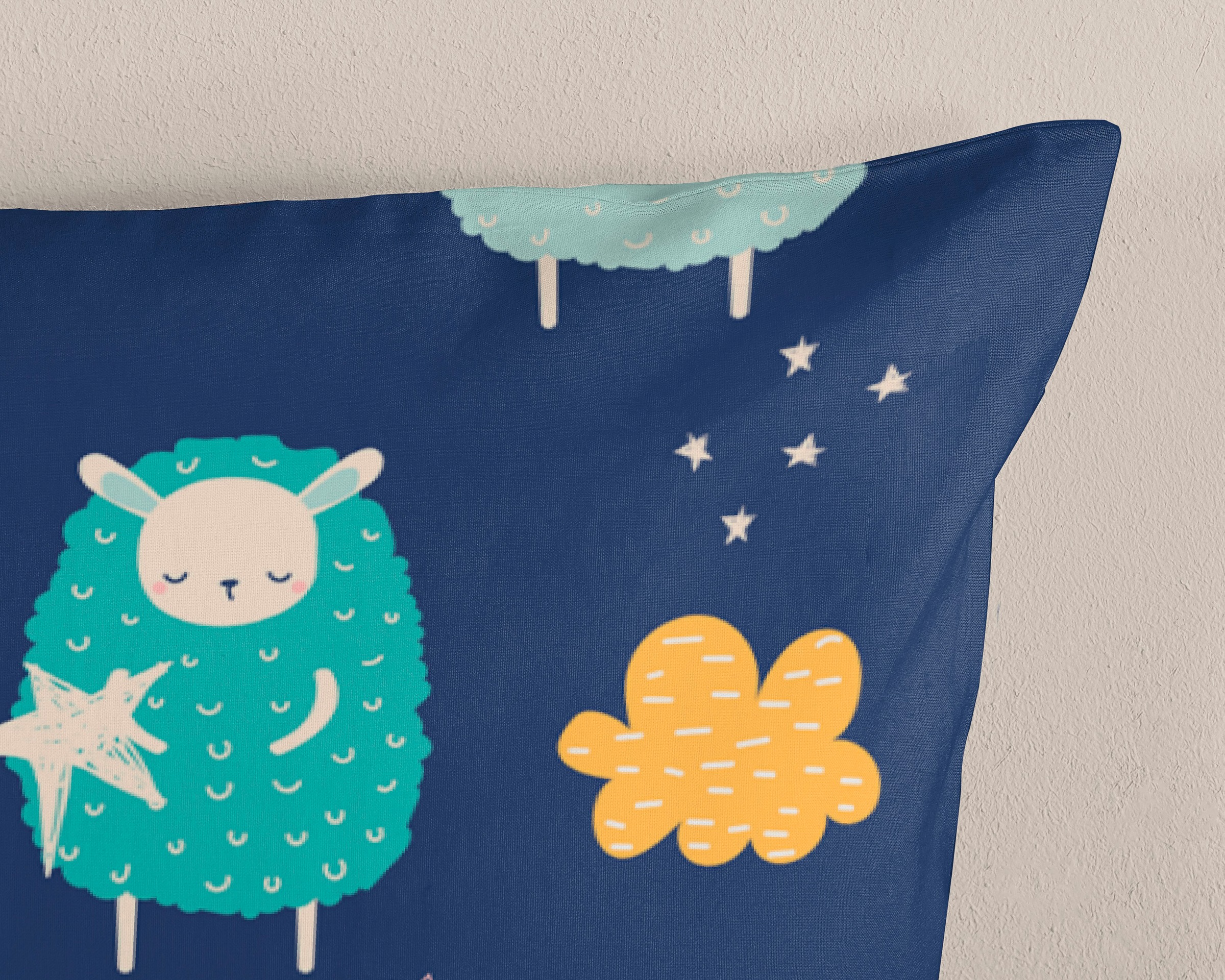 good morning Kinderbettwäsche »Sheep Sleep«, Baumwolle, 135x200, Reißverschluss, Wendeoptik, Kind, Schafe, Blau