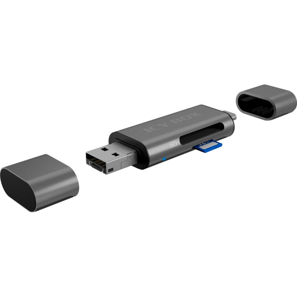 ICY BOX Computer-Adapter »ICY BOX SD/MicroSD USB 3.0 Card Reader mit Type-C®/-A/microB und OTG«