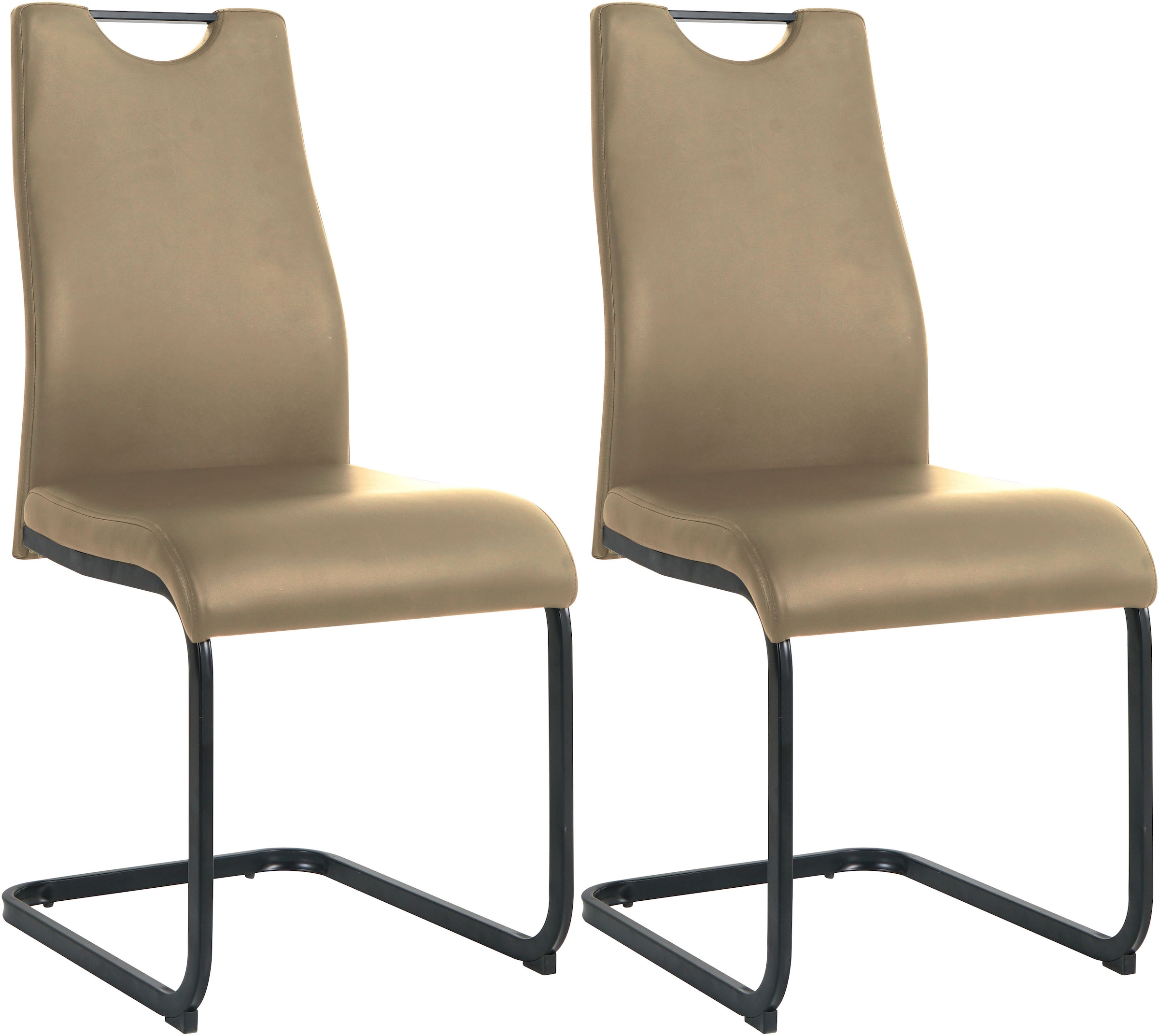 INOSIGN Freischwinger (Set) 2 Stk. Kunstleder mit Wellenunterfederung günstig online kaufen