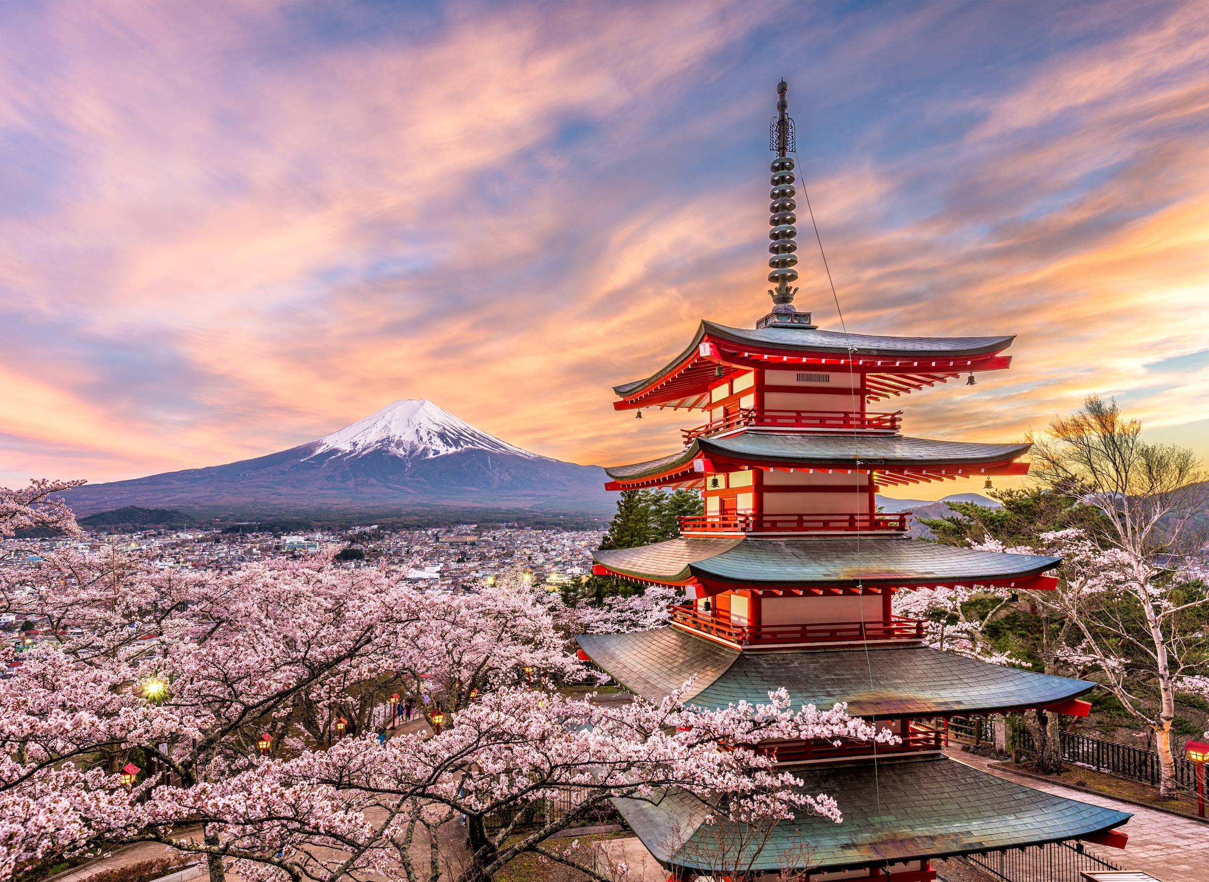 Papermoon Fototapete »Fujiyoshida Chureito Pagoda Japan« glatt günstig online kaufen