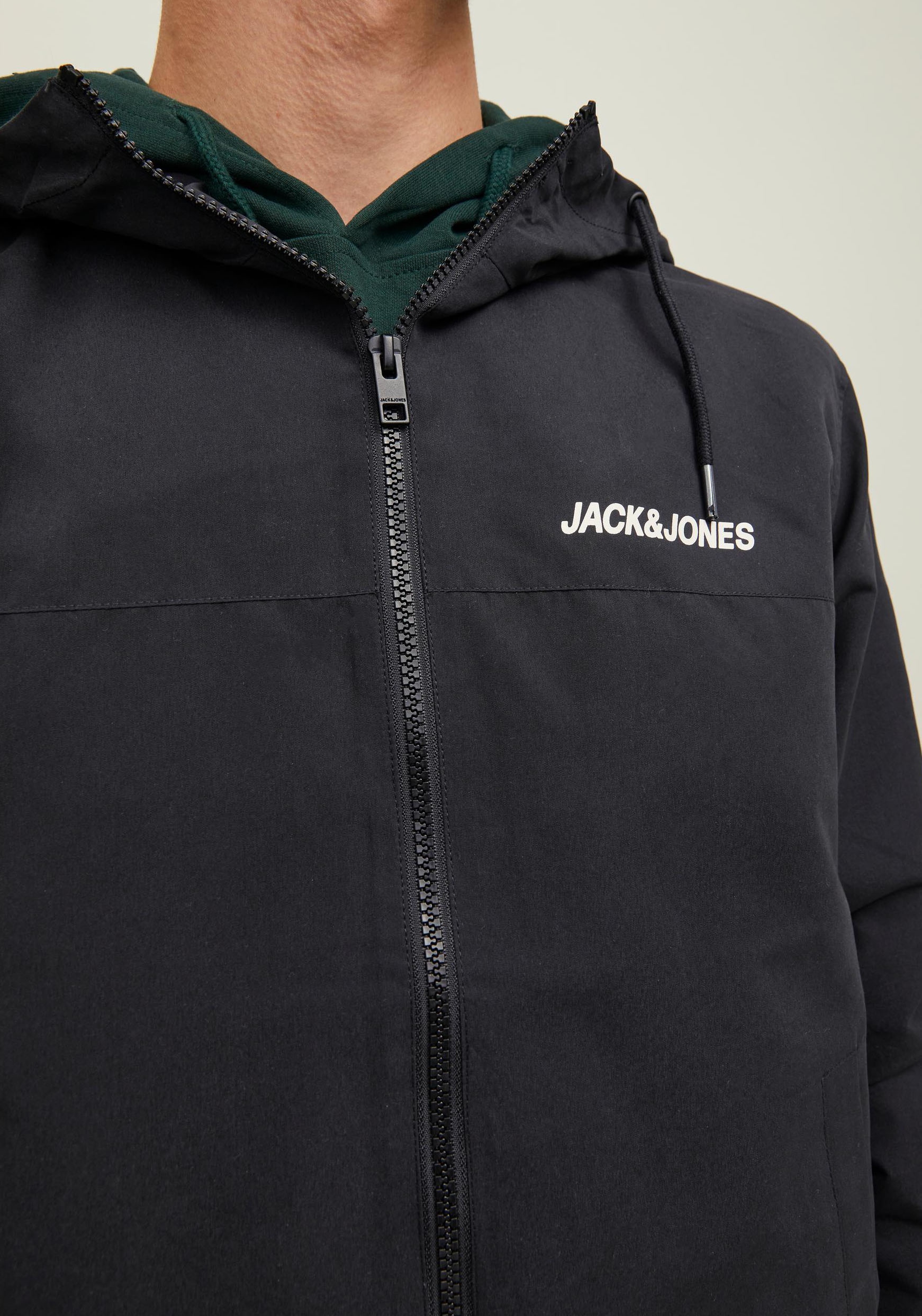 Jack & Jones Windbreaker »RUSH BLOCKING HOOD BOMBER«, mit Kapuze