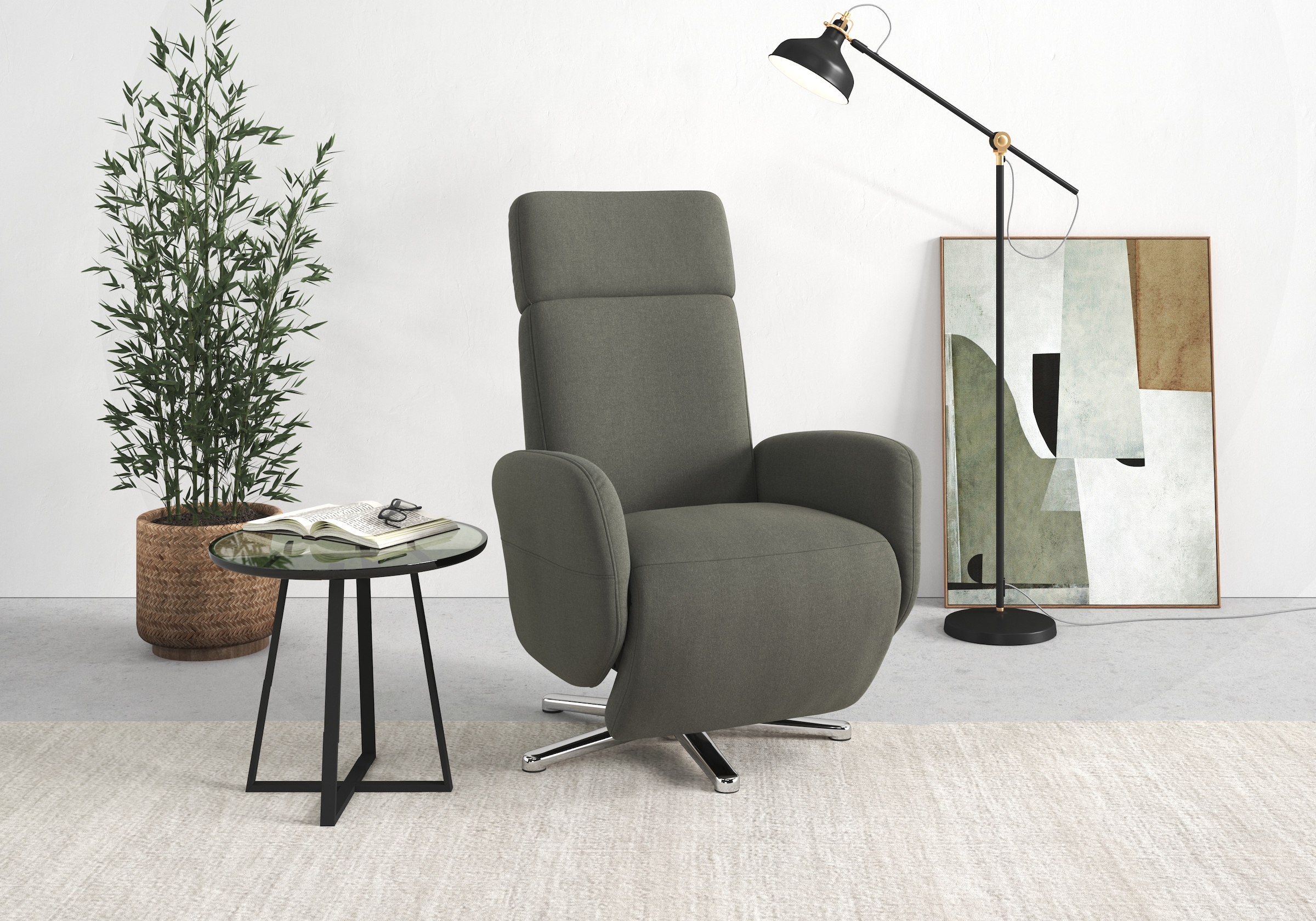 sit&more TV-Sessel »Grenoble, inkl. Kopfteilverstellung« wahlweise mit 2 Mo günstig online kaufen