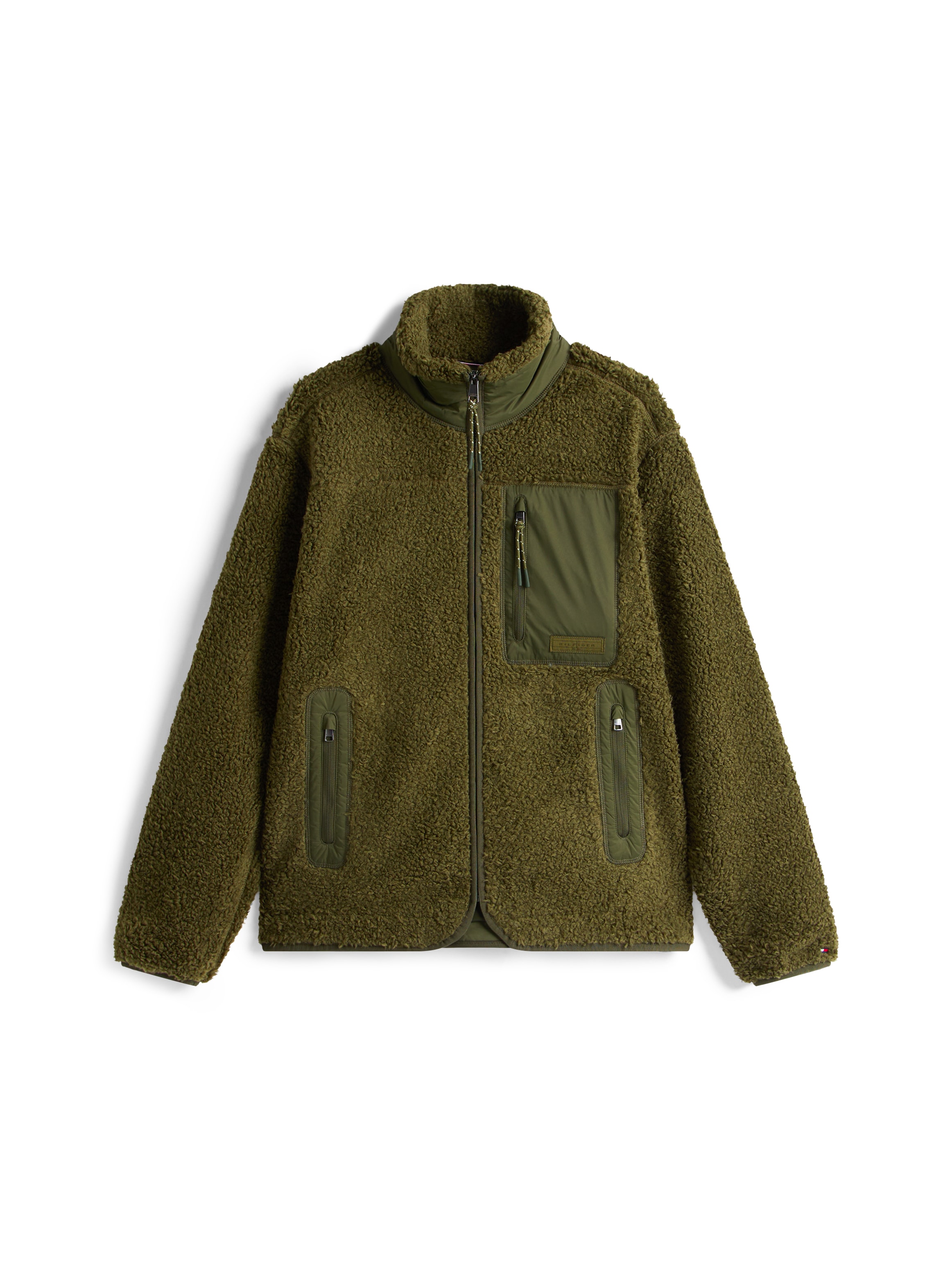 Tommy Hilfiger Sweatjacke »TEDDY FLEECE ZIP THROUGH« Übergangsjacke Herbstjacke Teddy Plüsch Soft Jacke