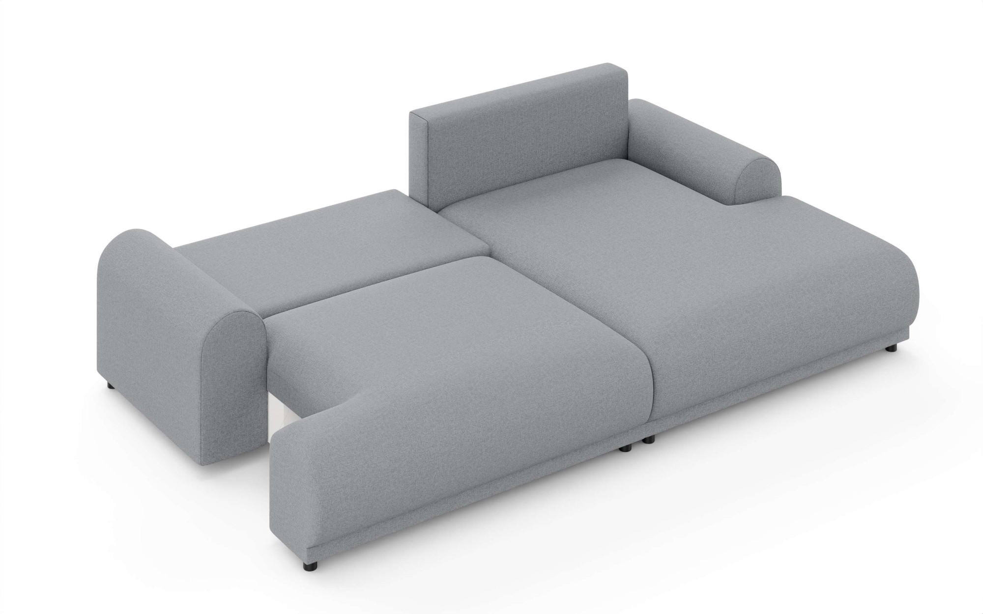 INOSIGN Ecksofa »Marsby, mit Bettfunktion und Bettkasten, Maße: B/H/T 242/65/145 cm«, L-Form mit Wellenunterfederung, Recamiere links oder rechts bestellbar