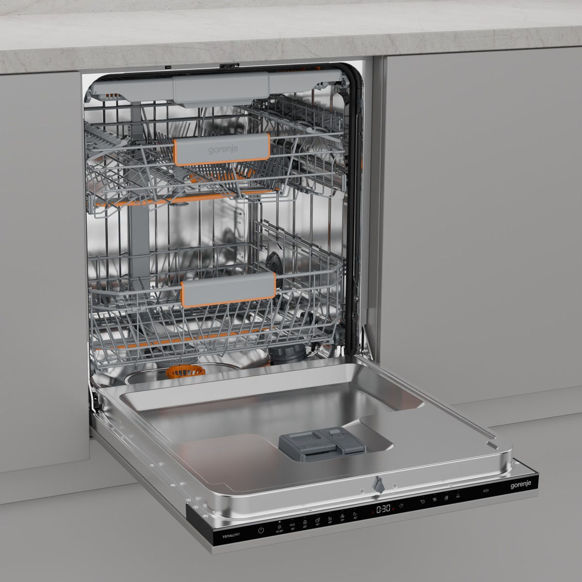 GORENJE vollintegrierbarer Geschirrspüler »GV663B95« 9,4 l 16 tlg. Maßgedecke 16 Maßgedecke, auto. Türöffnung, Besteckschublade