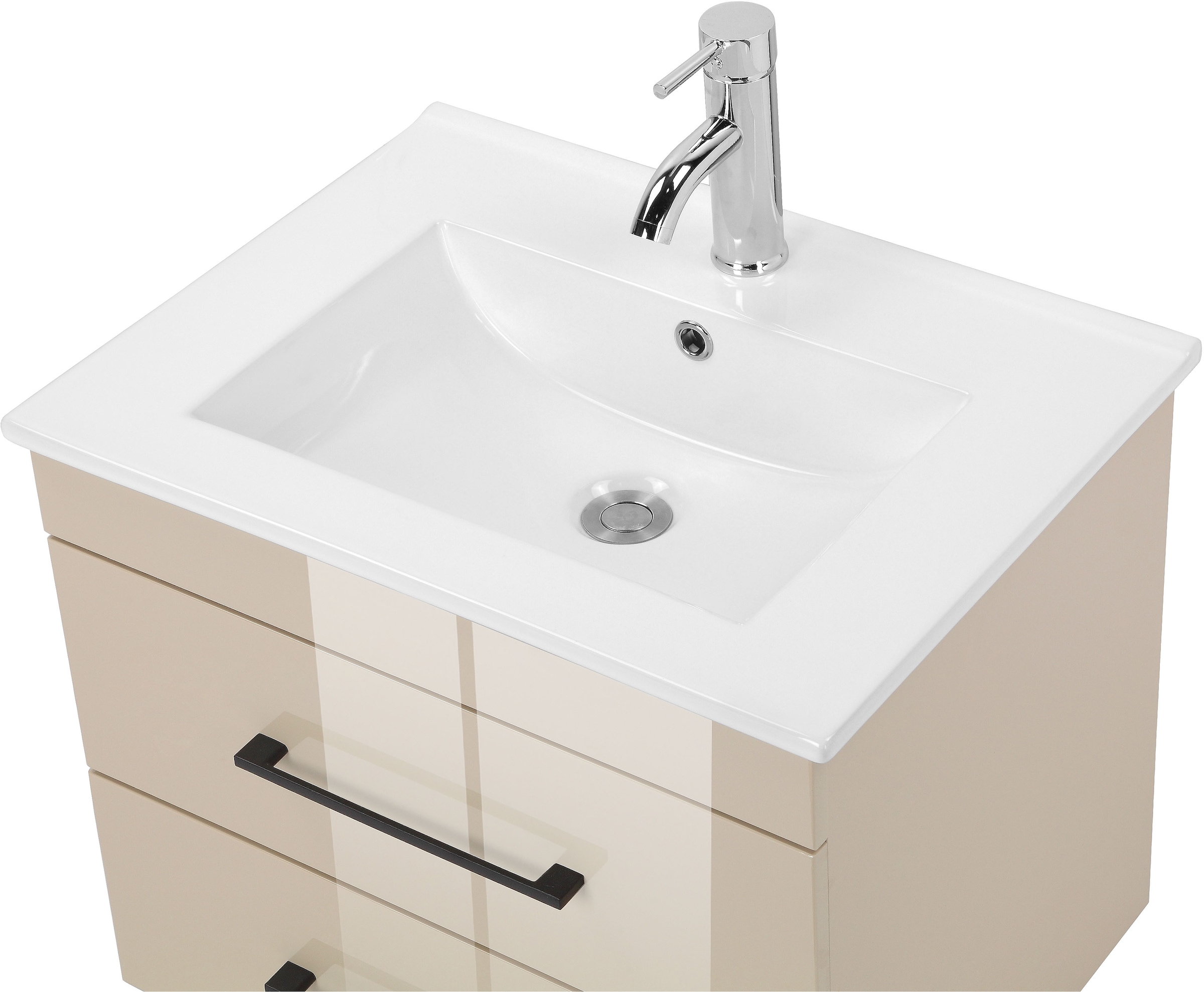 welltime Waschtisch »Florenz Badschrank Badmöbel inkl. Waschbecken«