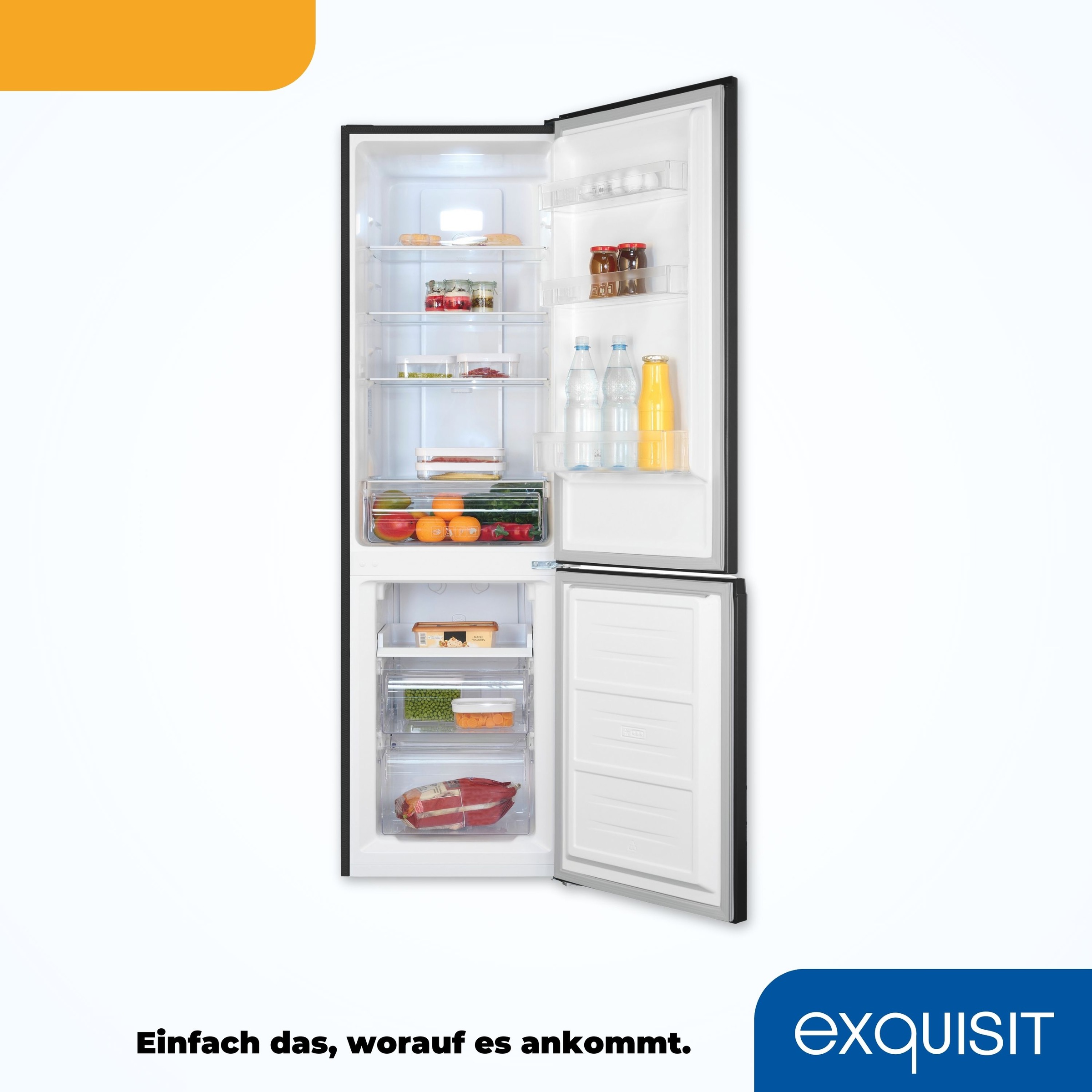exquisit Kühl-/Gefrierkombination »KGC265-70-NF-040C«, Energieeffizienzklasse C, 253 Liter Nutzinhalt, Total NoFrost