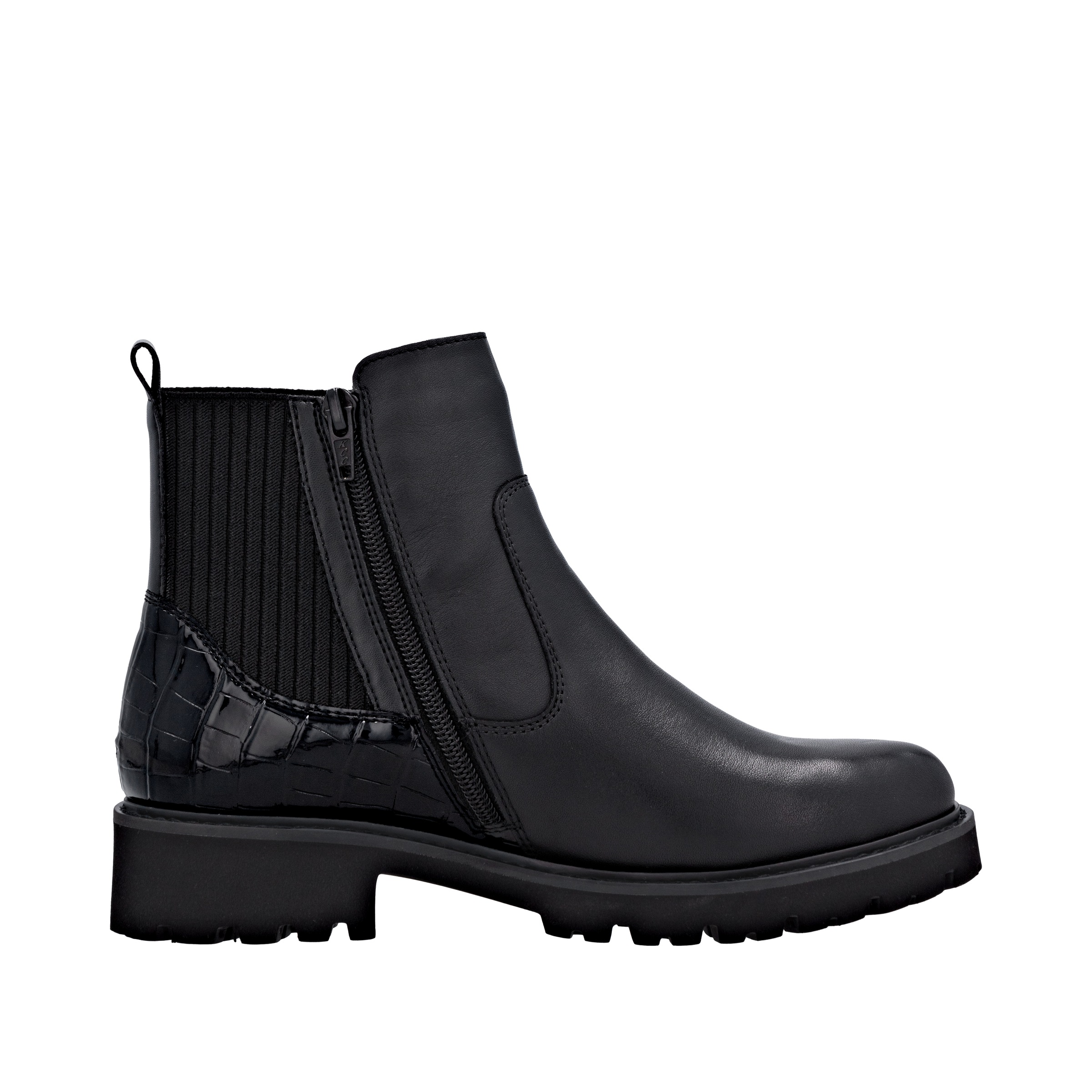 Remonte Chelseaboots, Stiefelette, Boots, Profilsohle, Blockabsatz, mit Innenreißverschluss