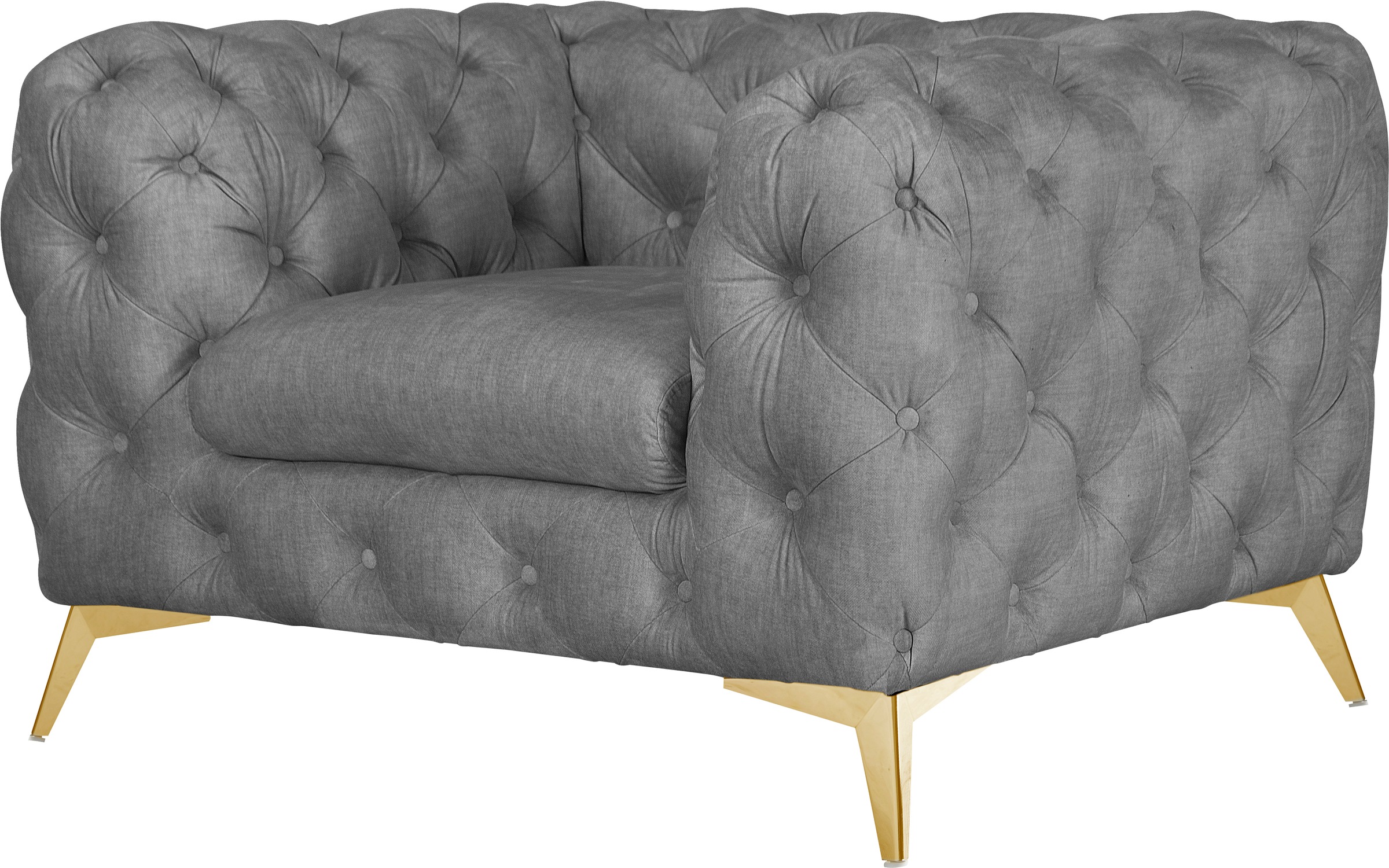 Leonique Chesterfield-Sessel »Glynis Sessel«, aufwändige Knopfheftung, moderne Chesterfield Optik, Fußfarbe wählbar