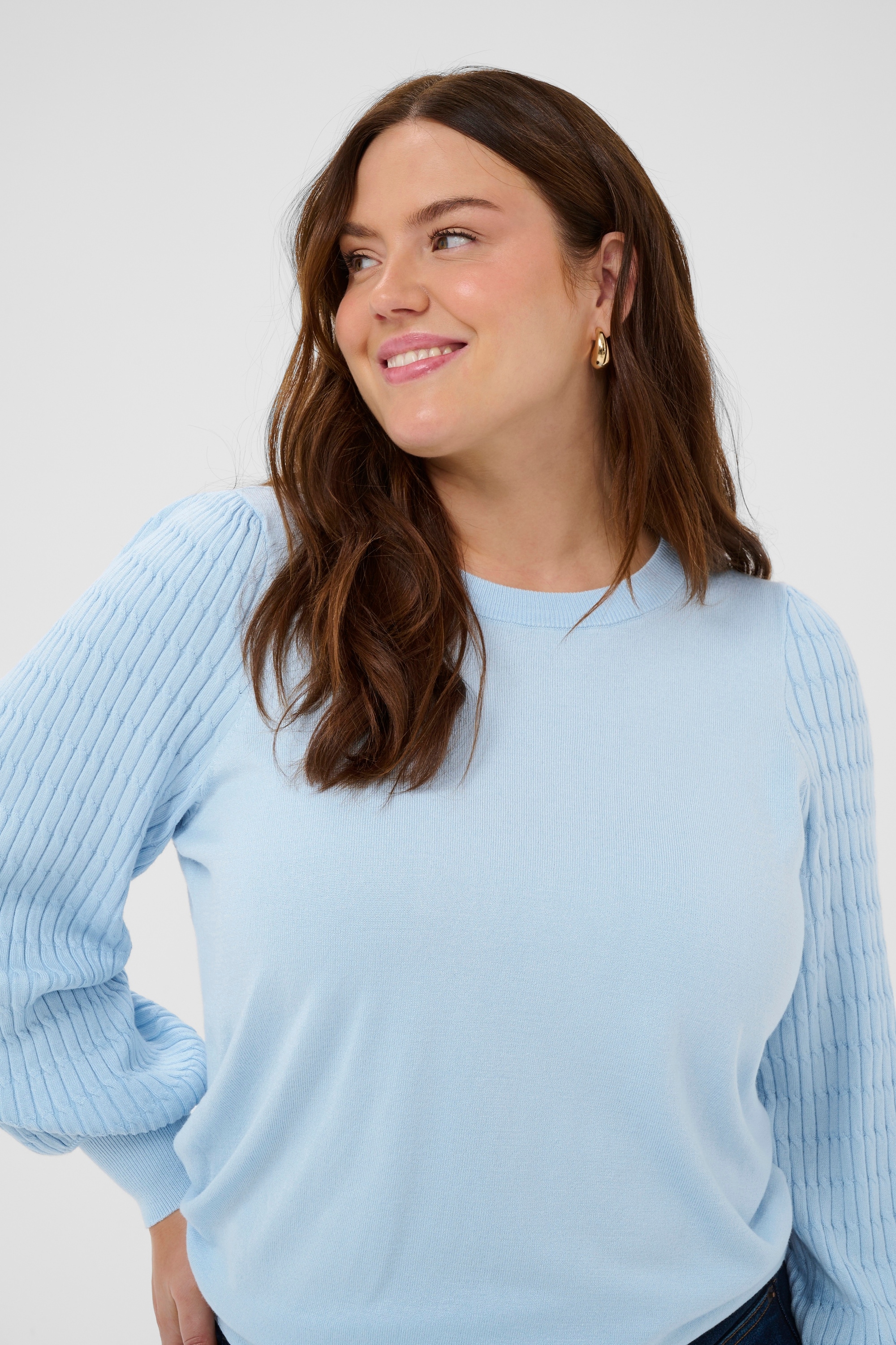 KAFFE Curve Strickpullover »Damen Strickpullover KClini«
