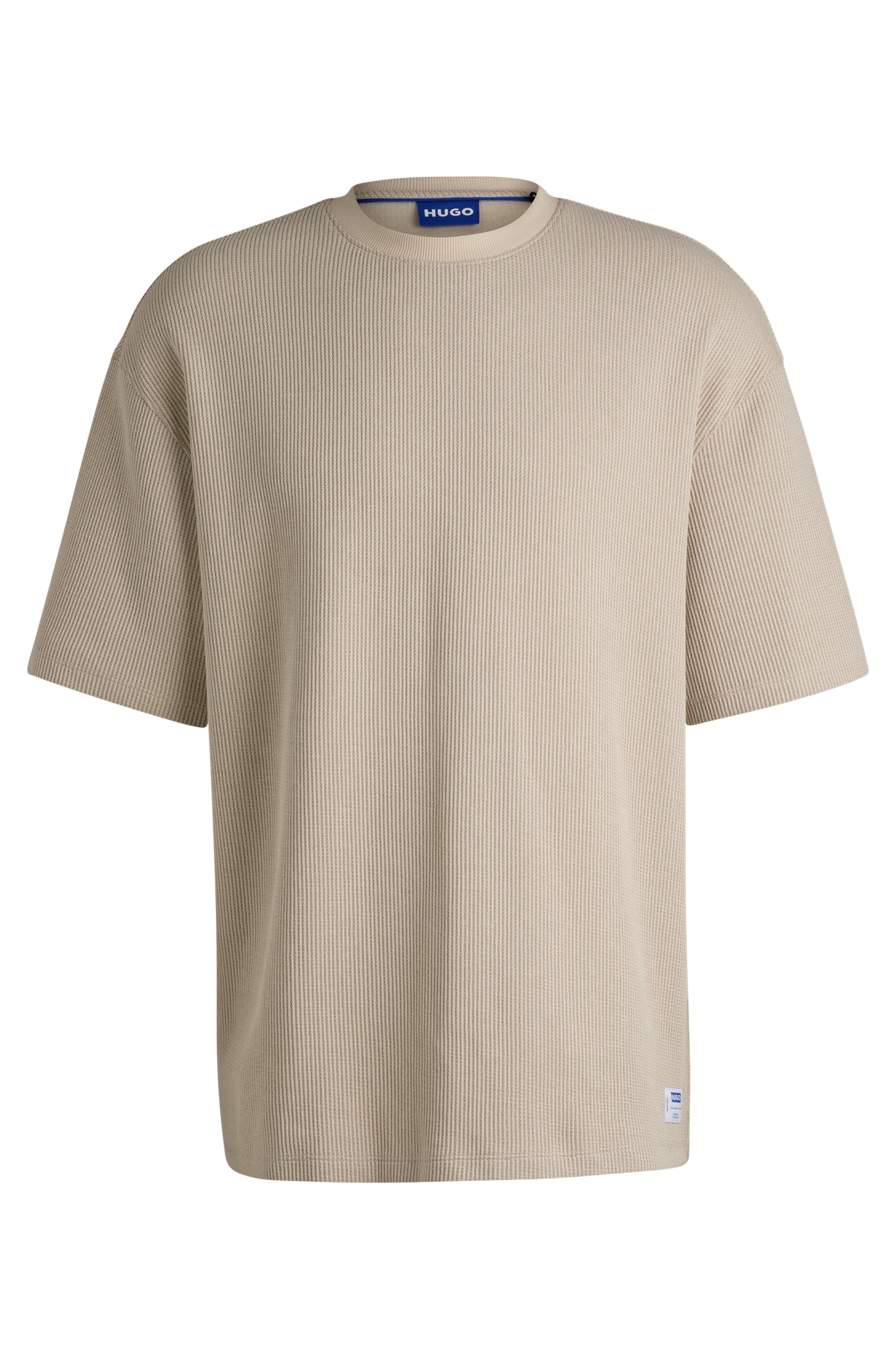 HUGO T-Shirt »Nuwaffle« Rundhalsausschnitt, Regular Fit, dezentes Waffelmuster