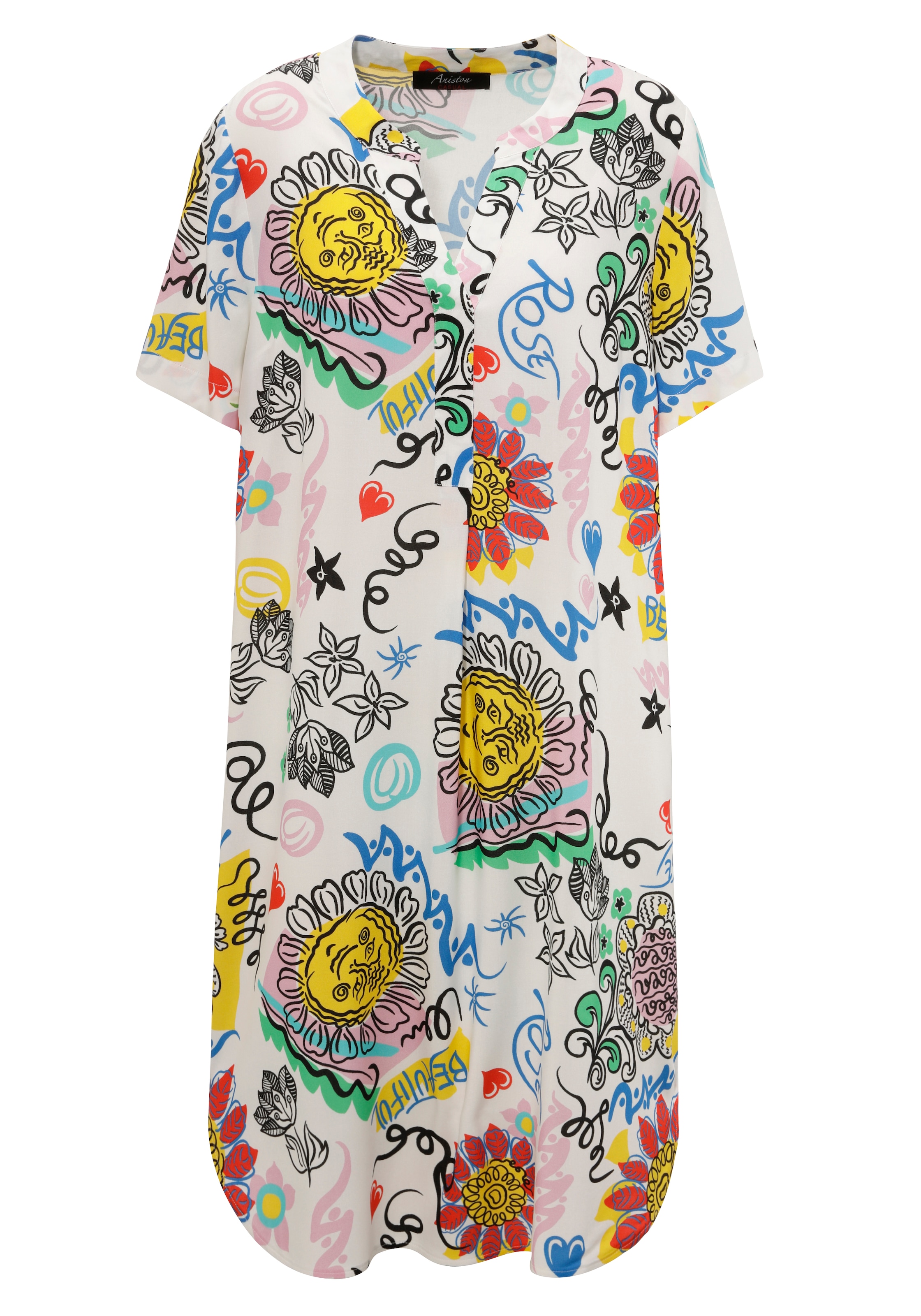 Aniston CASUAL Sommerkleid, mit farbenfrohem, kunstvollen Druck
