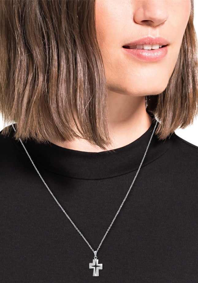 Amor Kreuzanhänger »9175185«  mit Zirkonia (synth.)