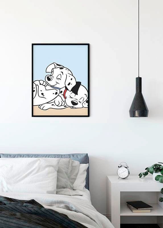 Komar Bild »101 Dalmatiner Cuddle«, Disney, (1 St.), Wandbild zur Dekoration im Kinderzimmer - ohne Rahmen