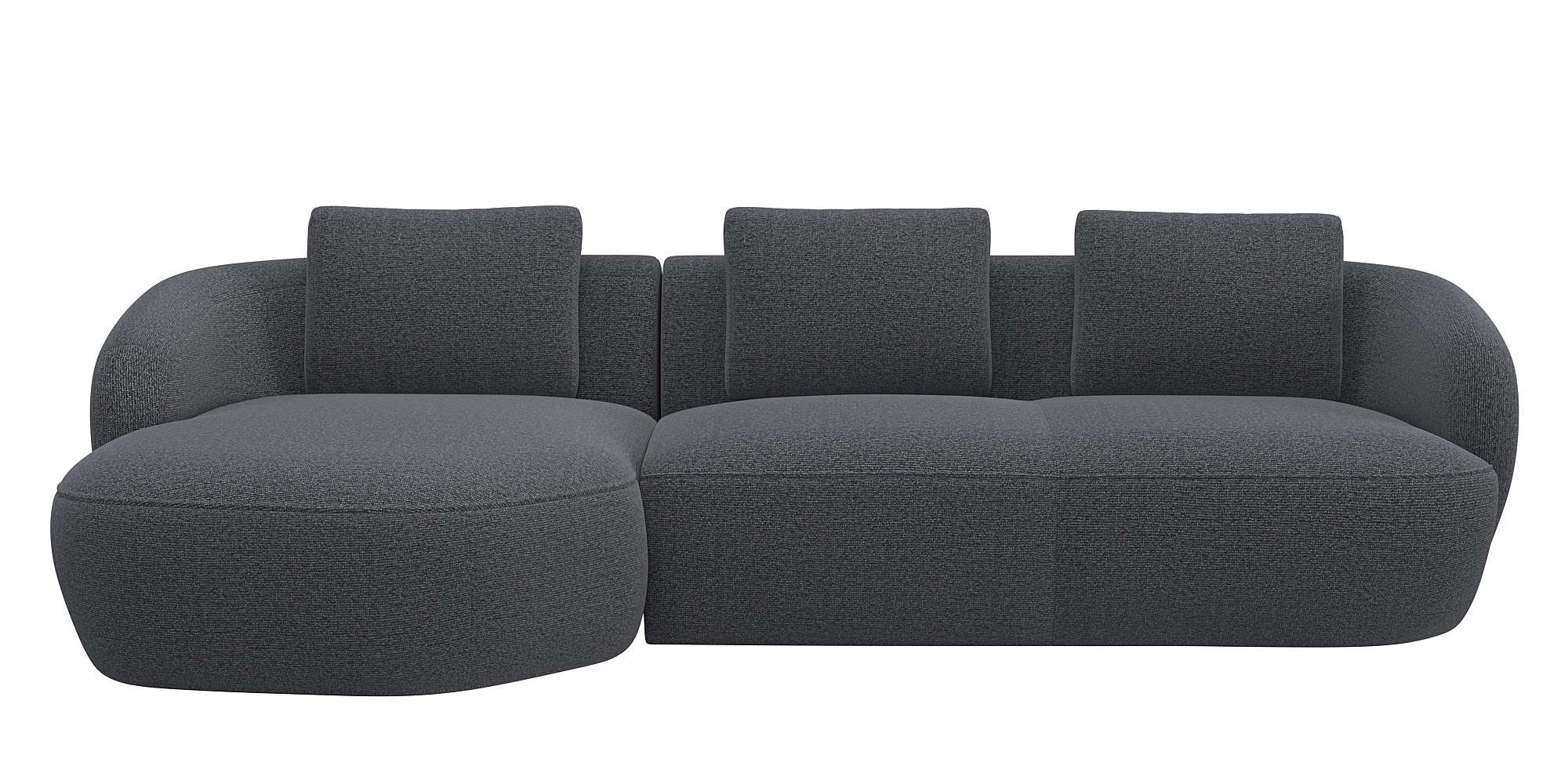 FLEXLUX Wohnlandschaft »Torino, rund, L-Form, Sofa-Ecke mit Recamiere, Long günstig online kaufen