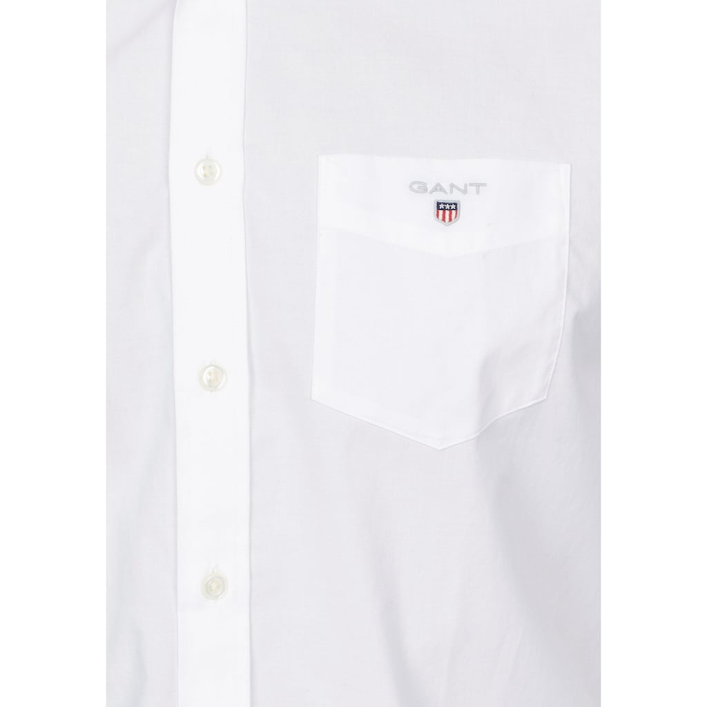 Gant Businesshemd »Regular Fit Broadcloth Uni glatte Textur«
