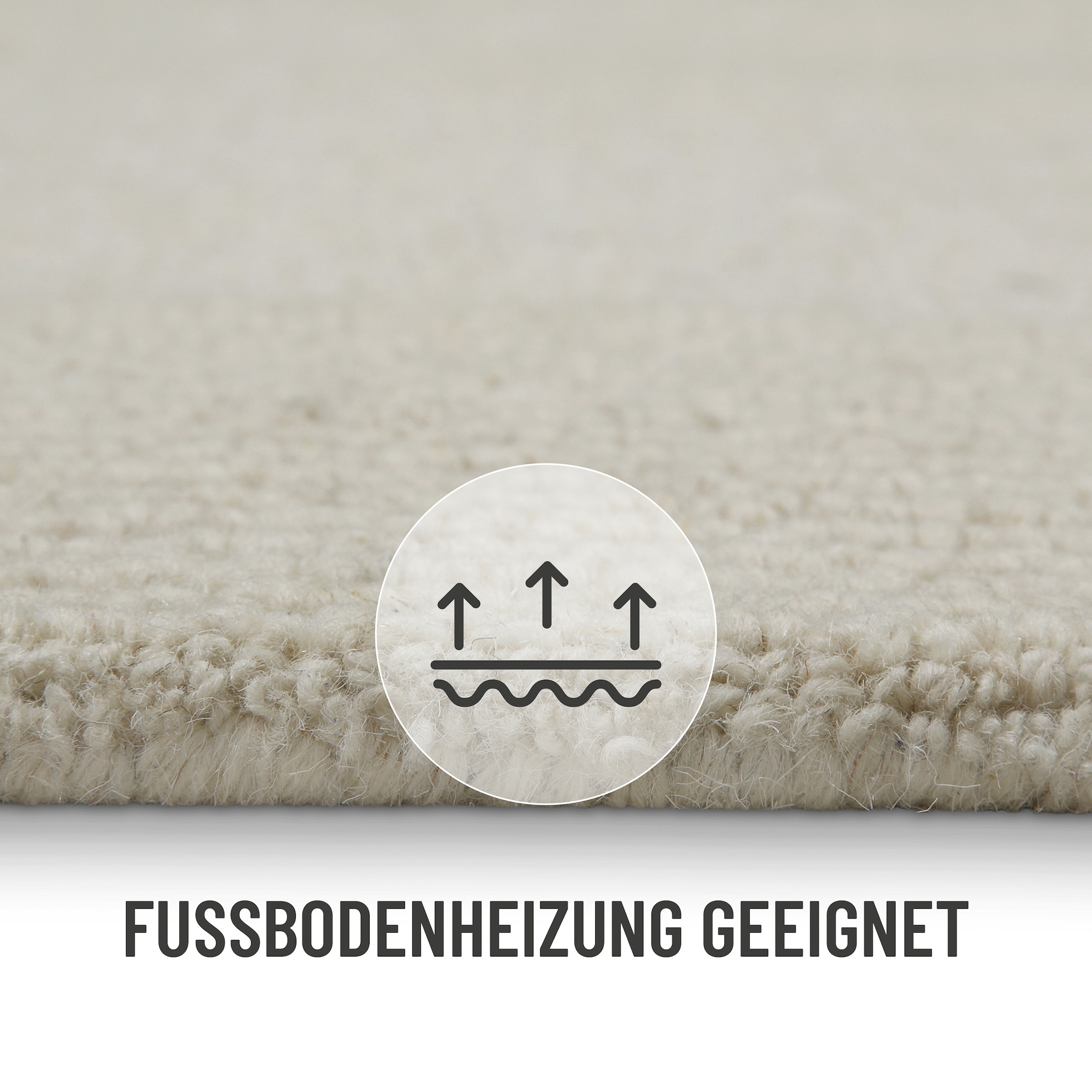 Wecon home Wollteppich »Hamptons TWENTYONE«, rechteckig, 15 mm Höhe, Läufer, Schurwolle, Kurzflor, Wohnzimmer, Schlafzimmer, Bordüre