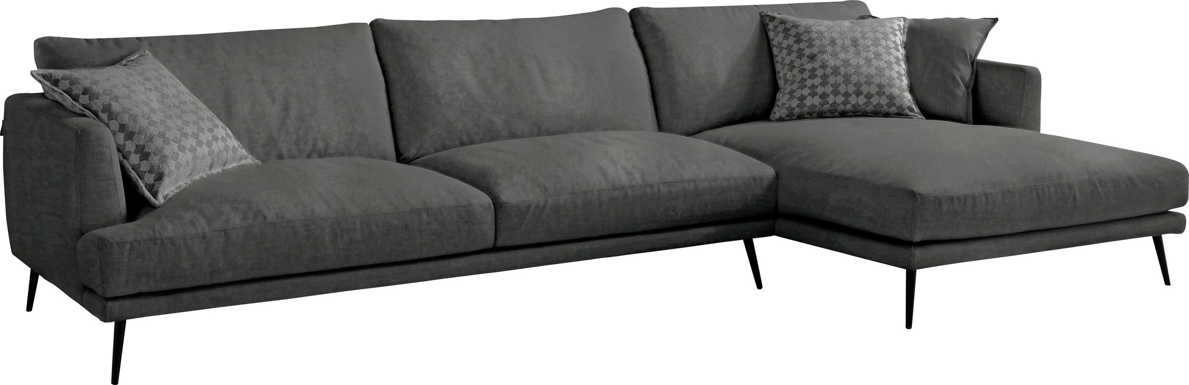 Egoitaliano Ecksofa »Sophia, Designsofa mit extrakomfortablem Sitzkomfort, Breite 274cm« mit Daunenfederung, L-Form