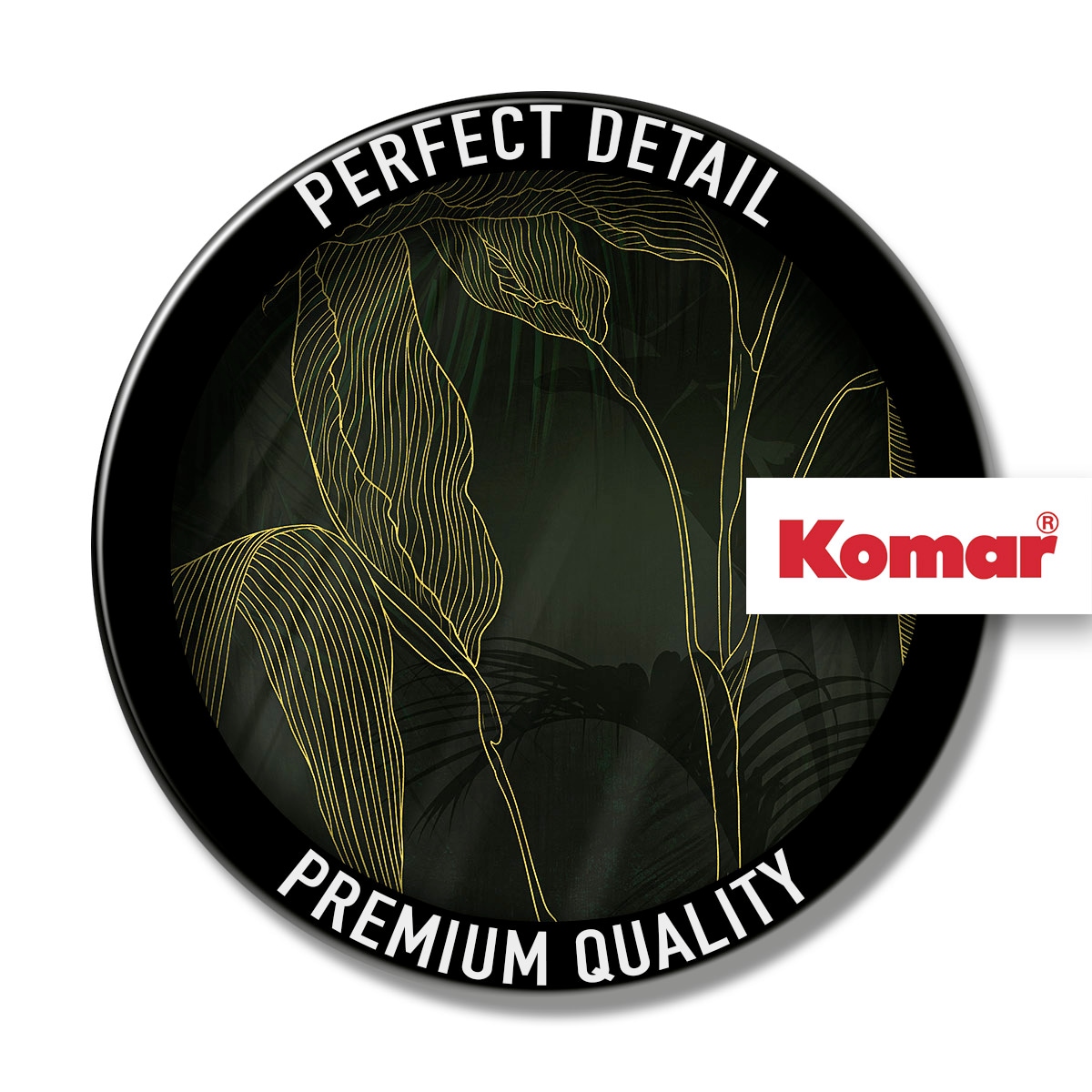 Komar Fototapete »Digitaldruck Vlies - Darkest Green - Größe 400 x 250 cm«, bedruckt-floral-geblümt-gemustert-tropisch, Wohnzimmer, Schlafzimmer