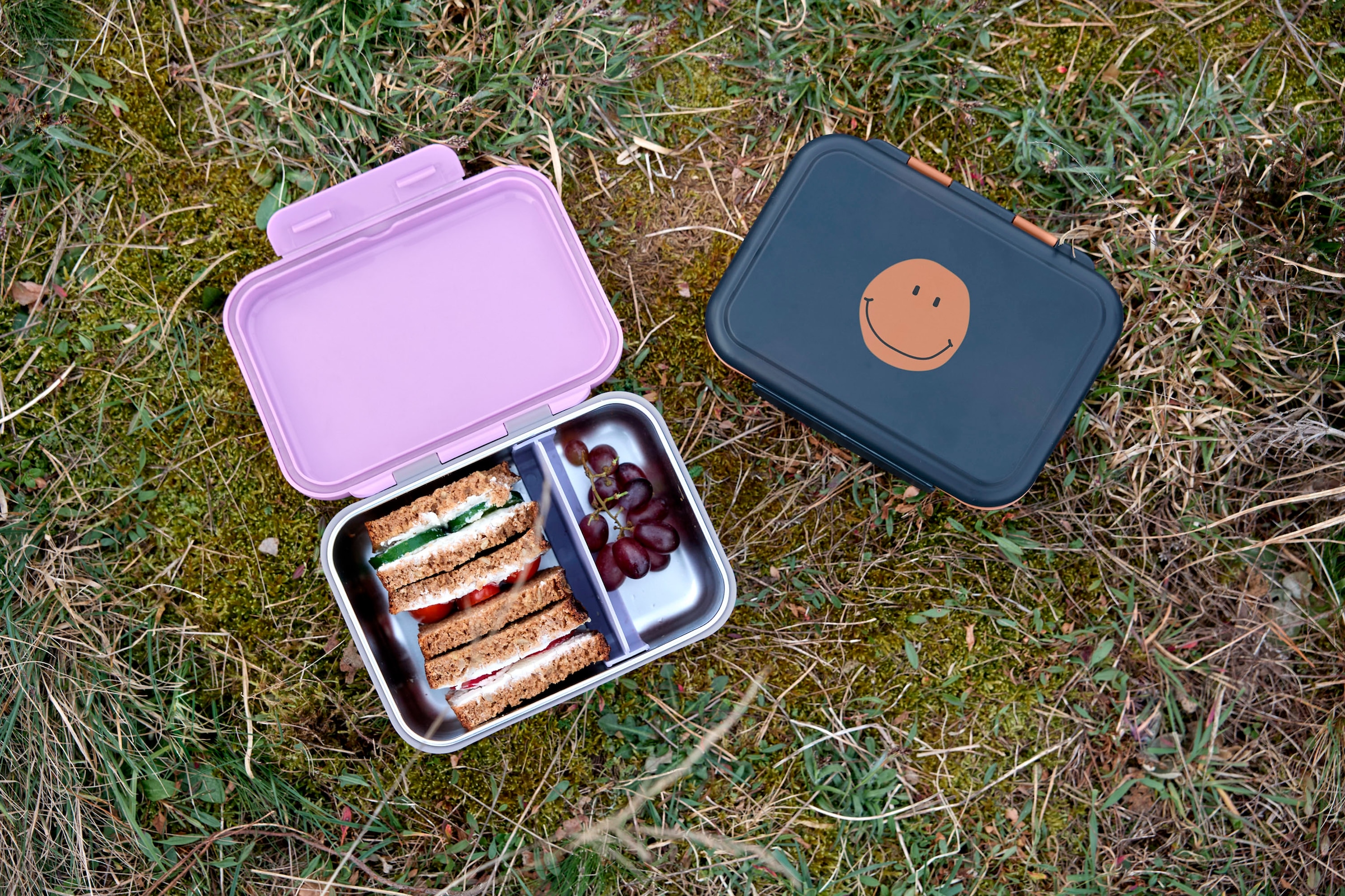 LÄSSIG Lunchbox »Little Gang, Heart lilac«, (1 tlg.)
