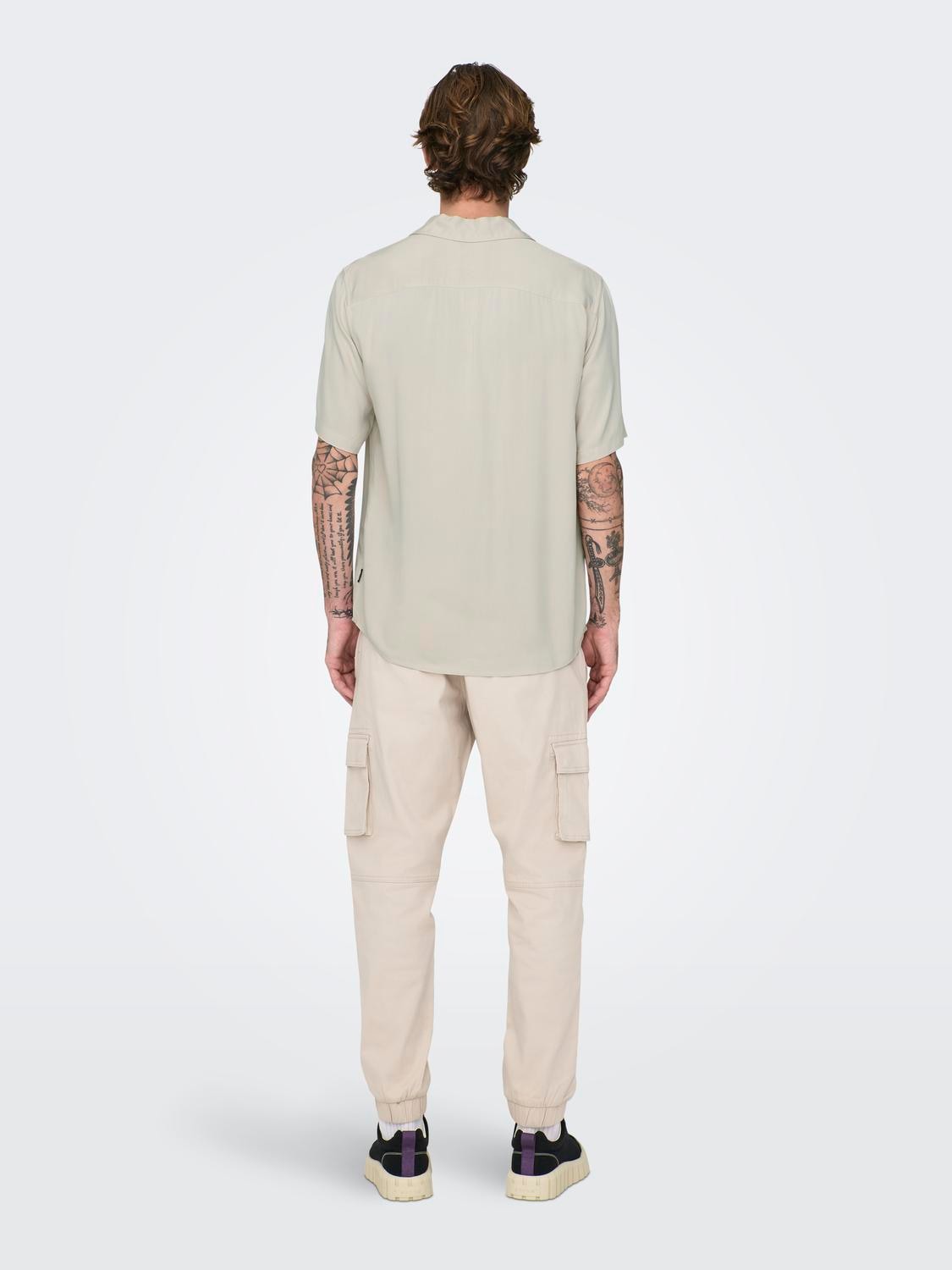 ONLY & SONS Kurzarmhemd »ONSDASH LIFE REG VISC RES SS SHIRT«