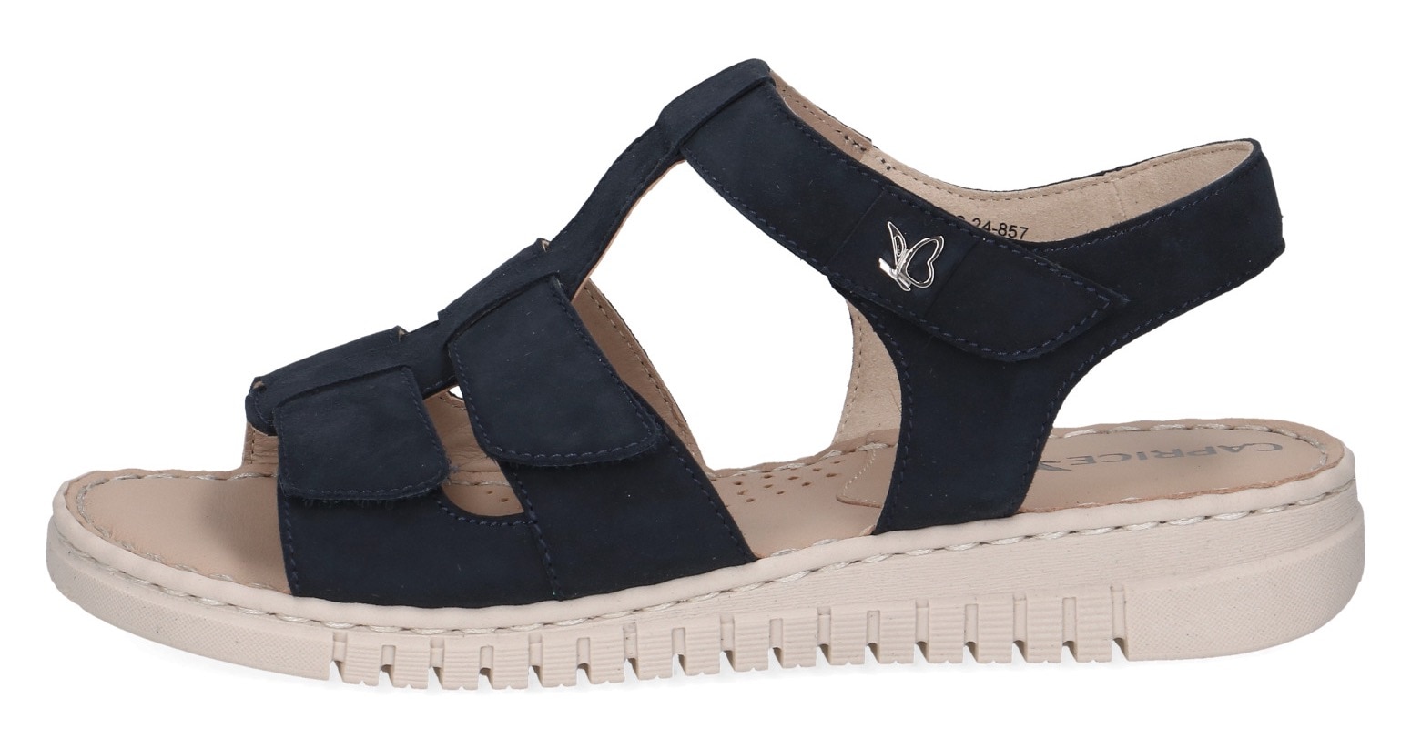 Caprice Riemchensandale, Keilsandalette, Bequemschuh, Sommerschuh mit Klettverschlüssen